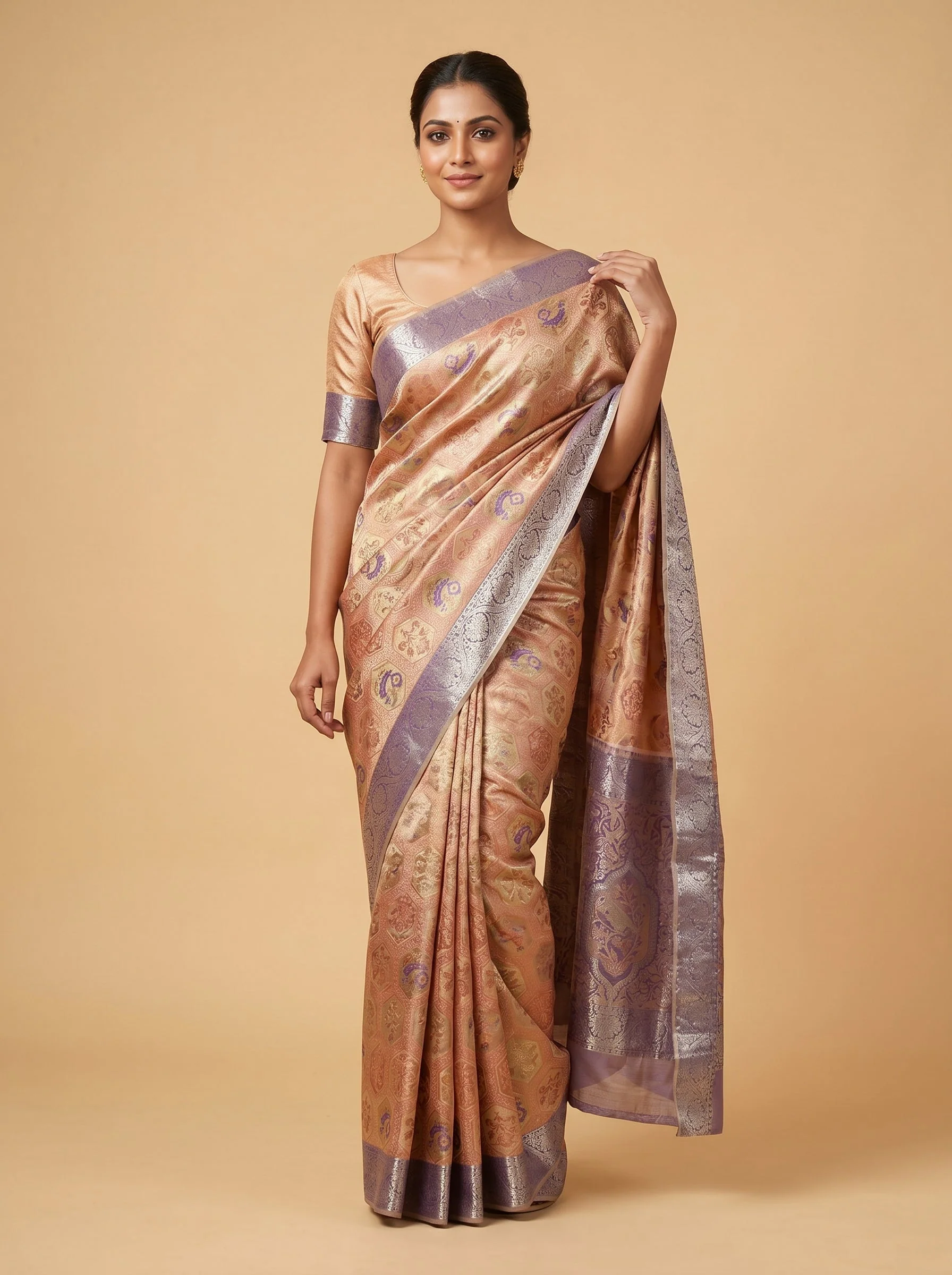 Rust Burnt Earth Handloom Saree