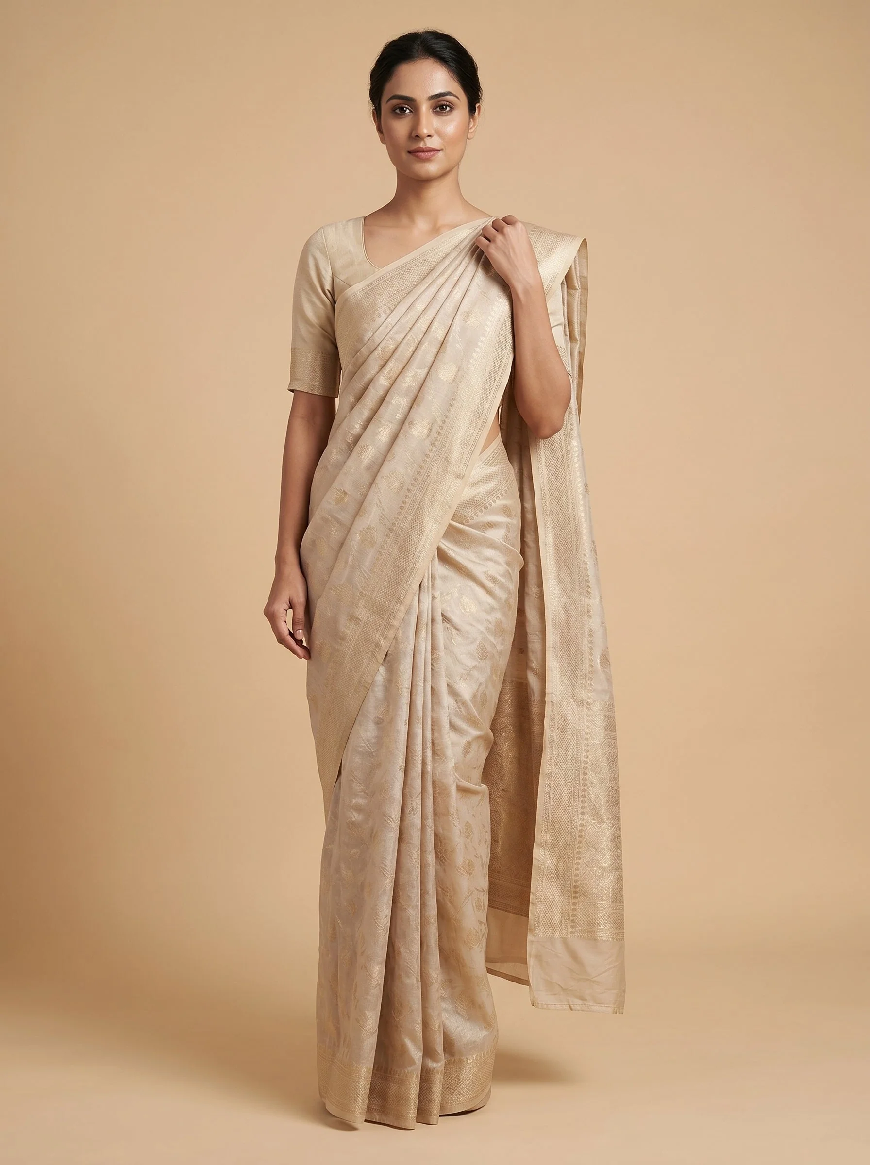 Rust Cozy Creativity Saree