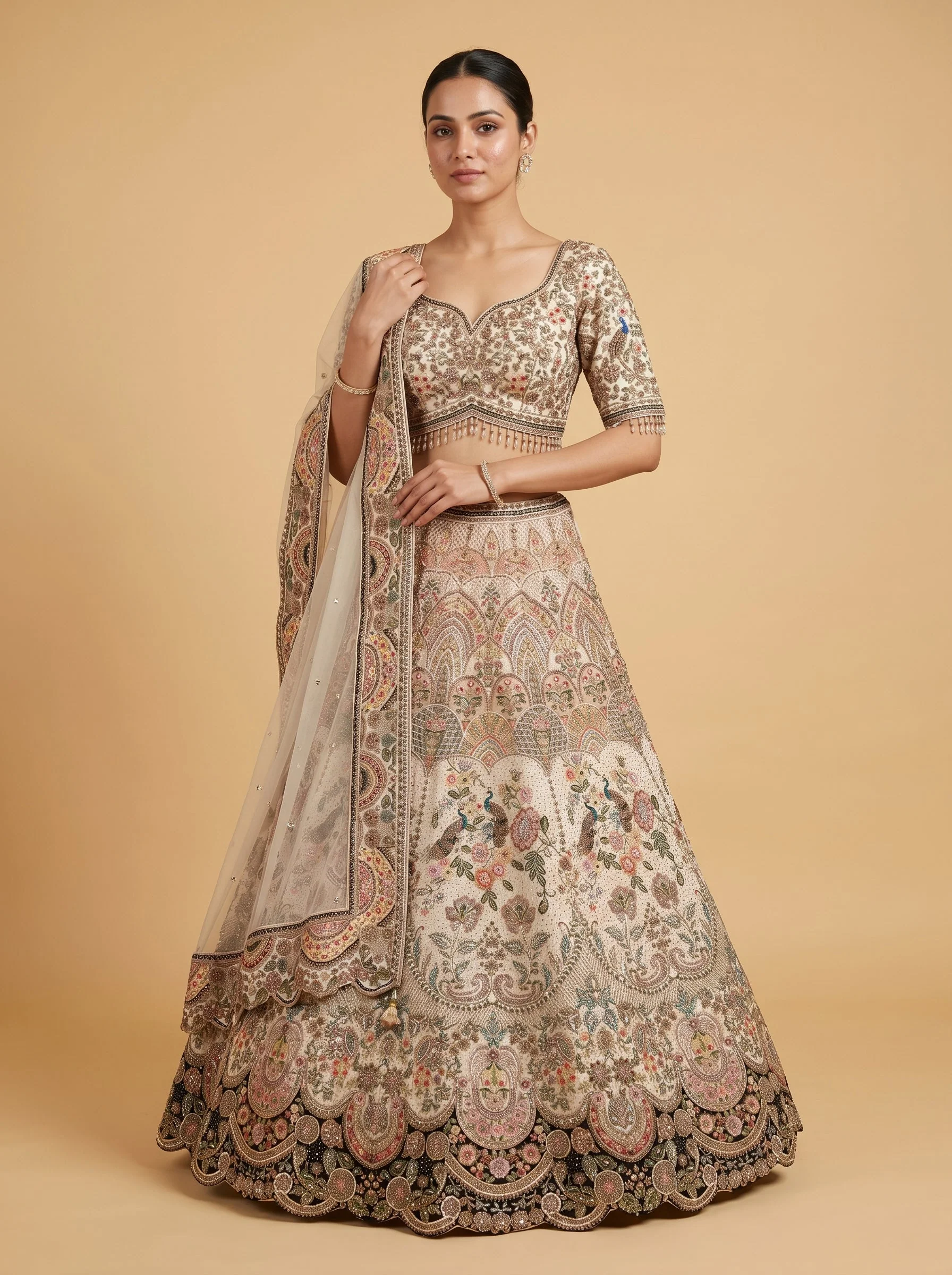 Sandy Beige Lehenga