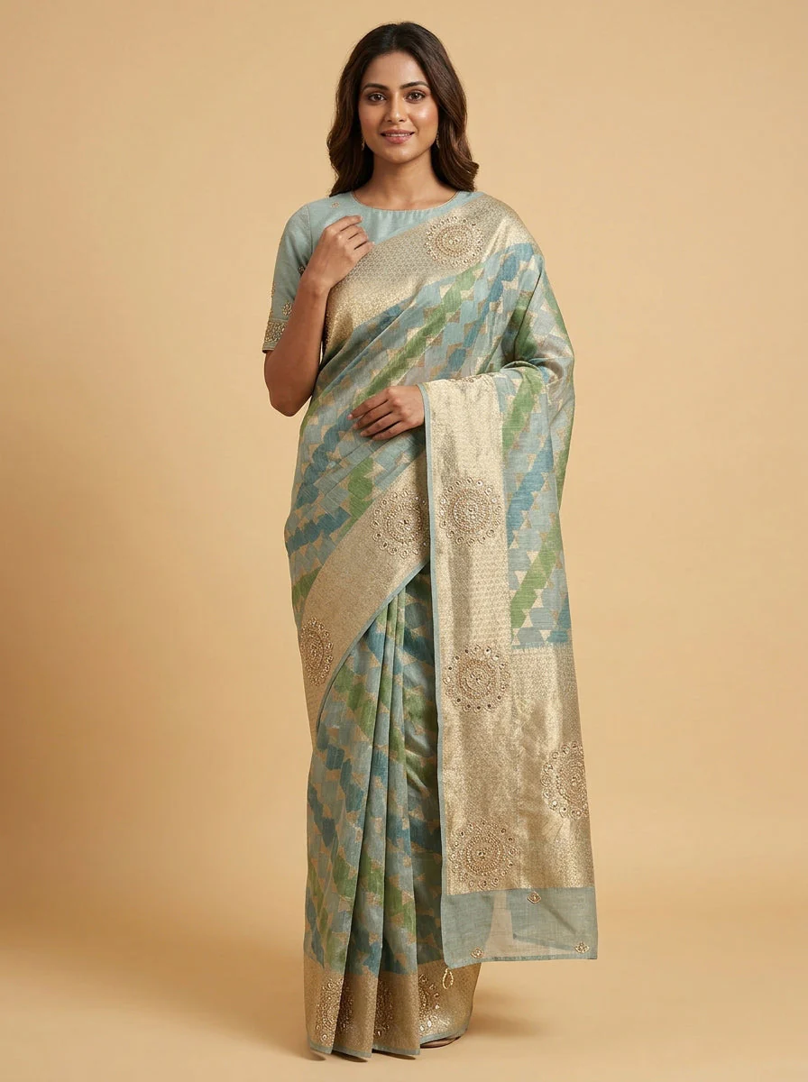 Sapphire Blue Royal Glow Saree