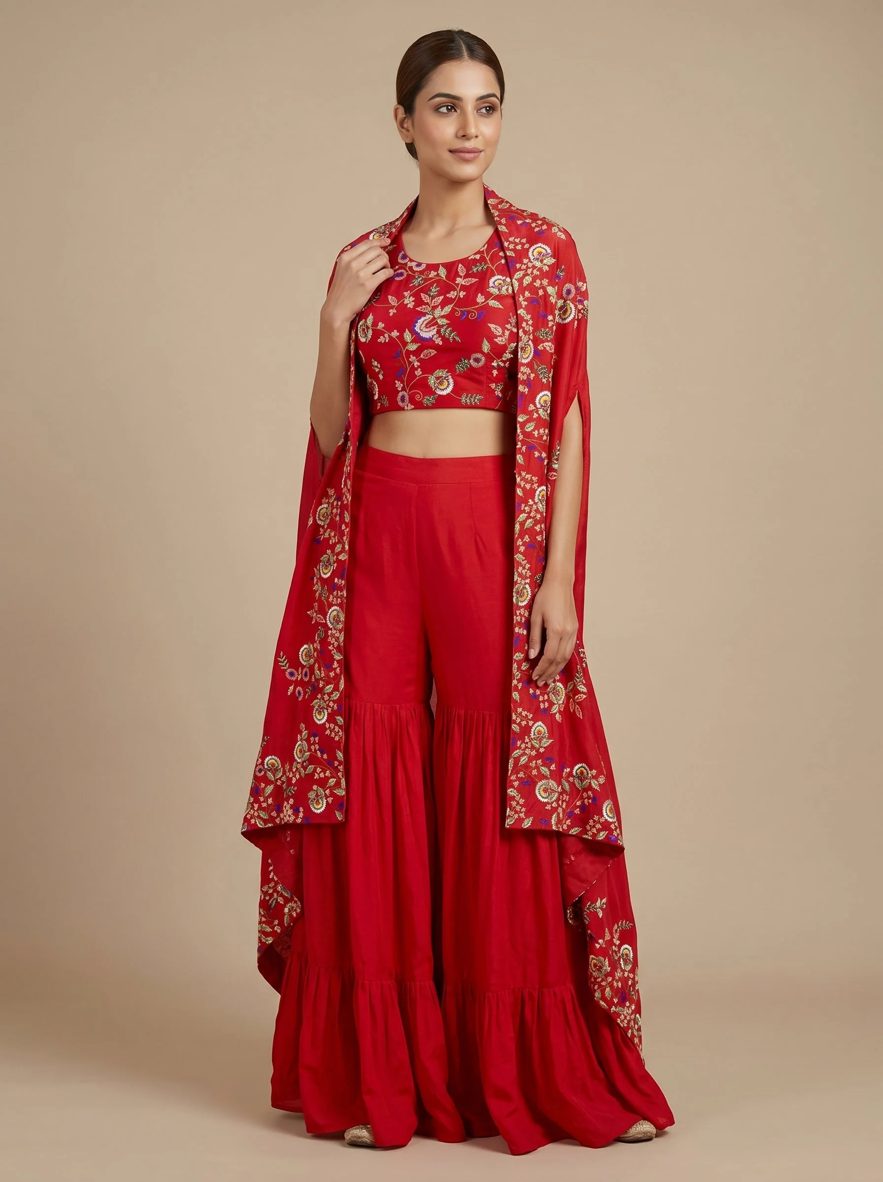 Scarlet Red Cape Set