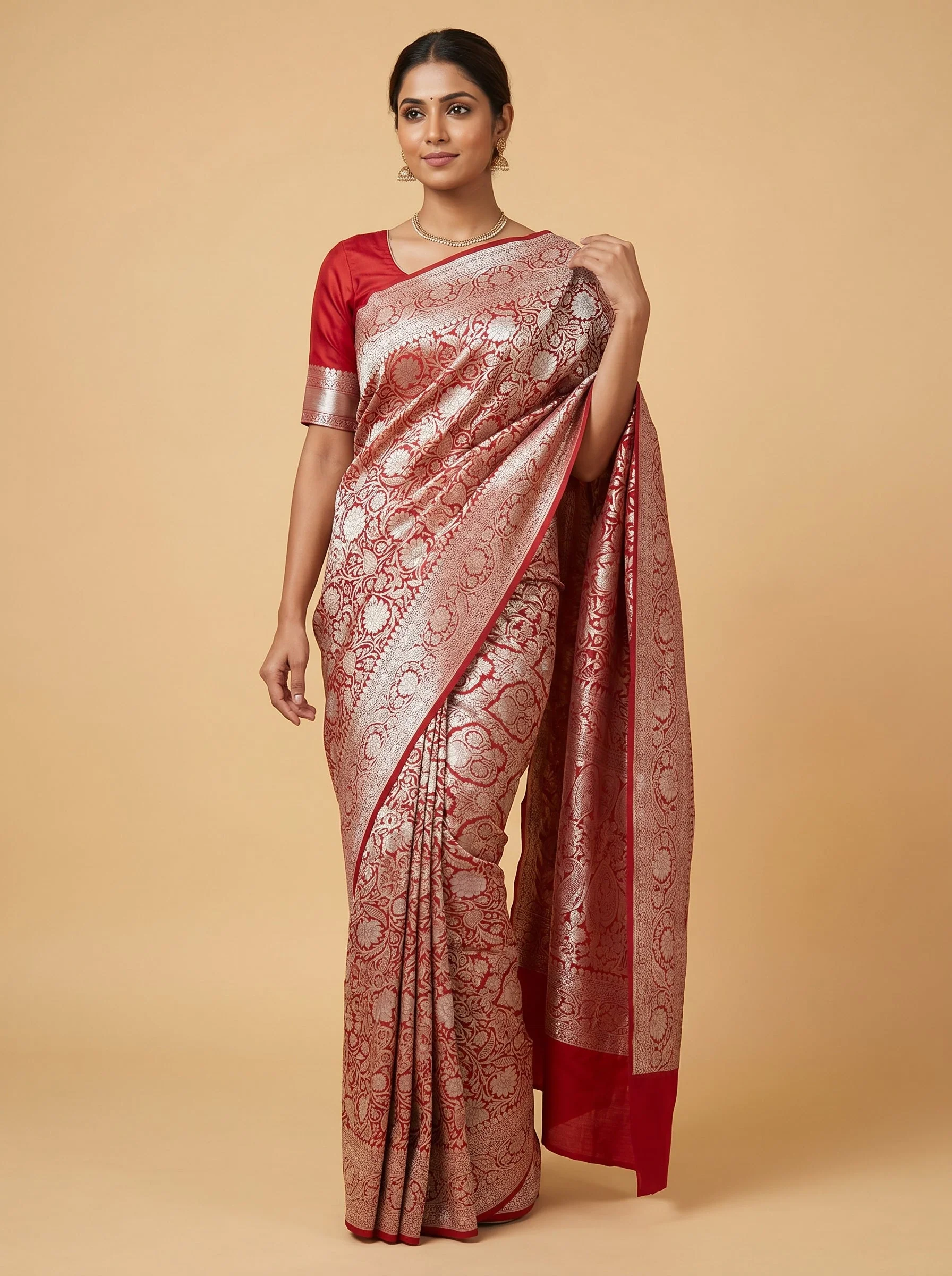 Scarlet Thread Glow Saree