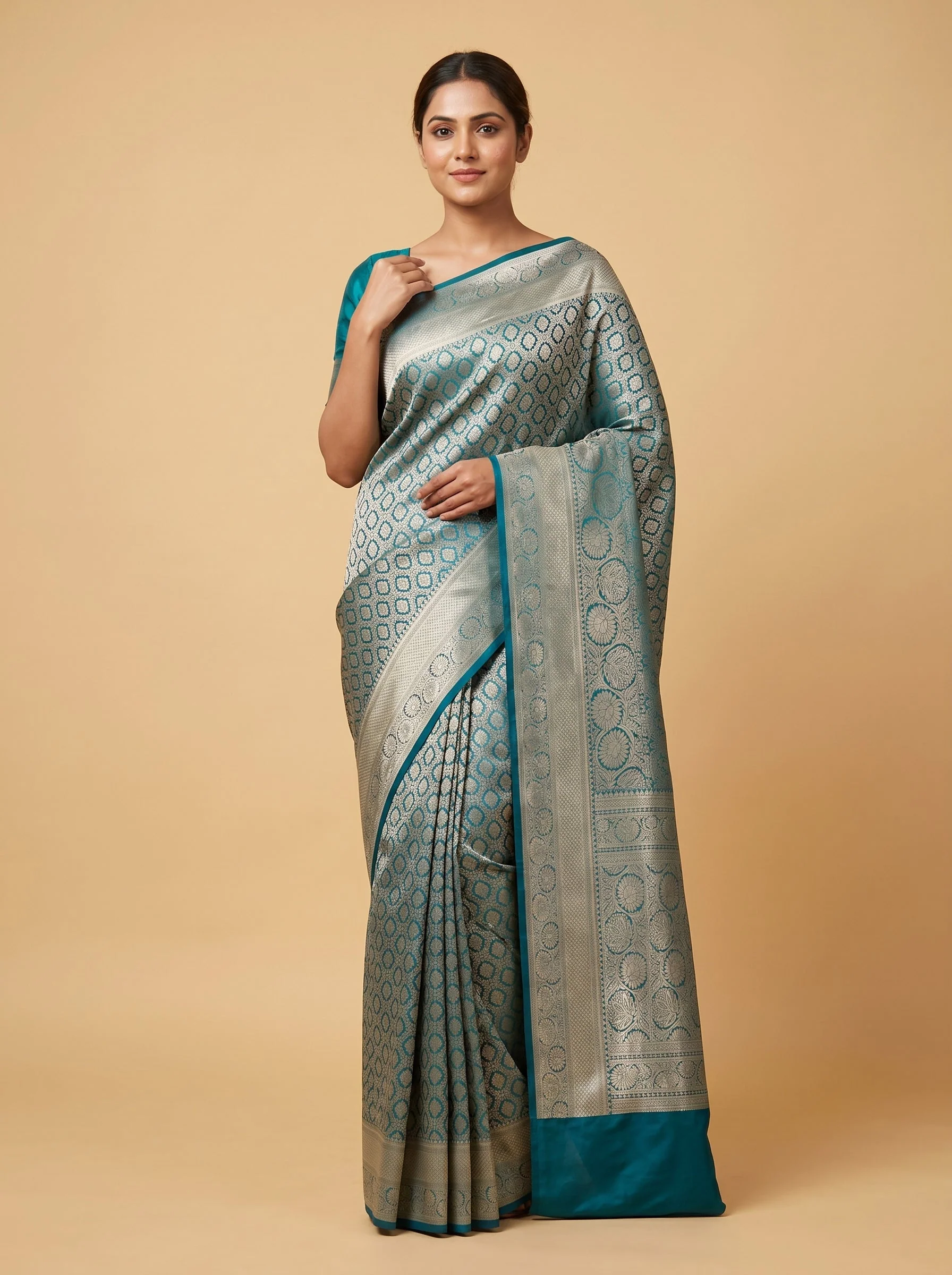 Sea Green Airy Handloom Saree