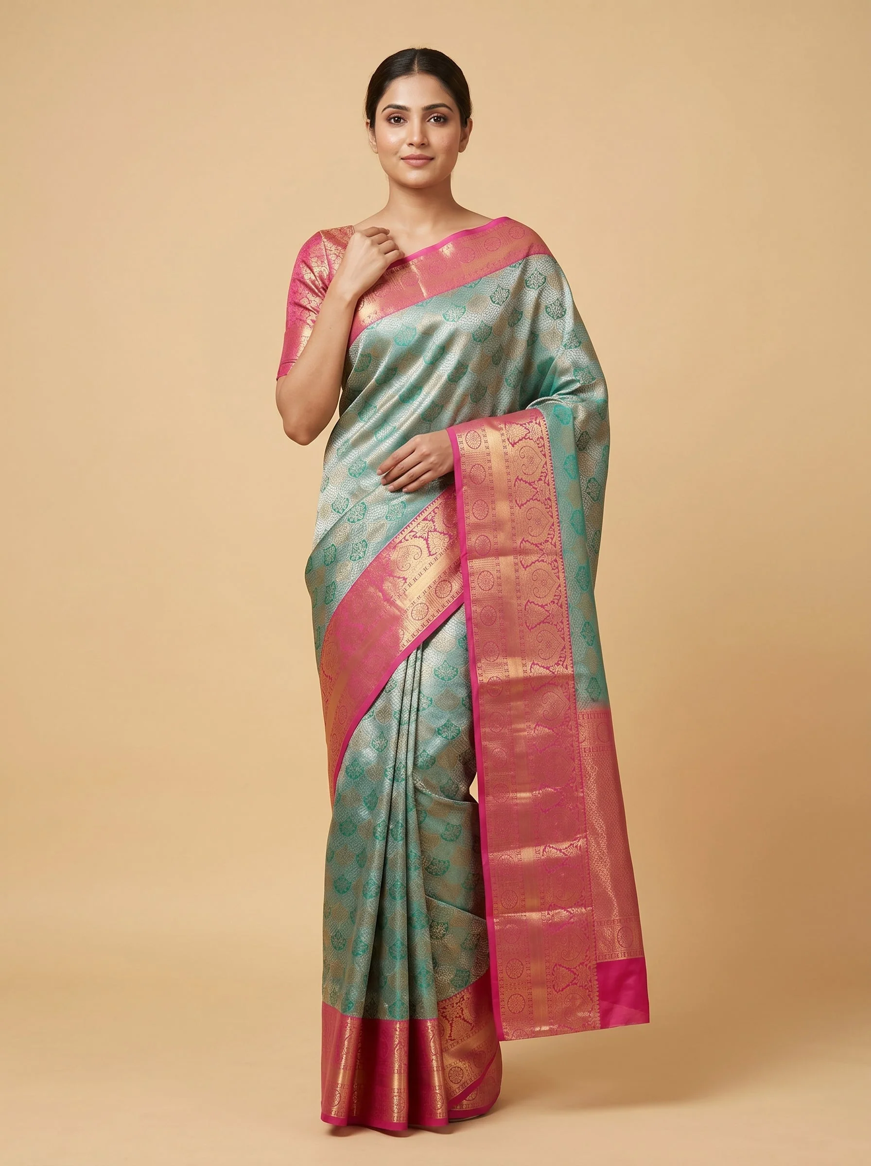 Sea Green Coastal Aura Handloom Saree