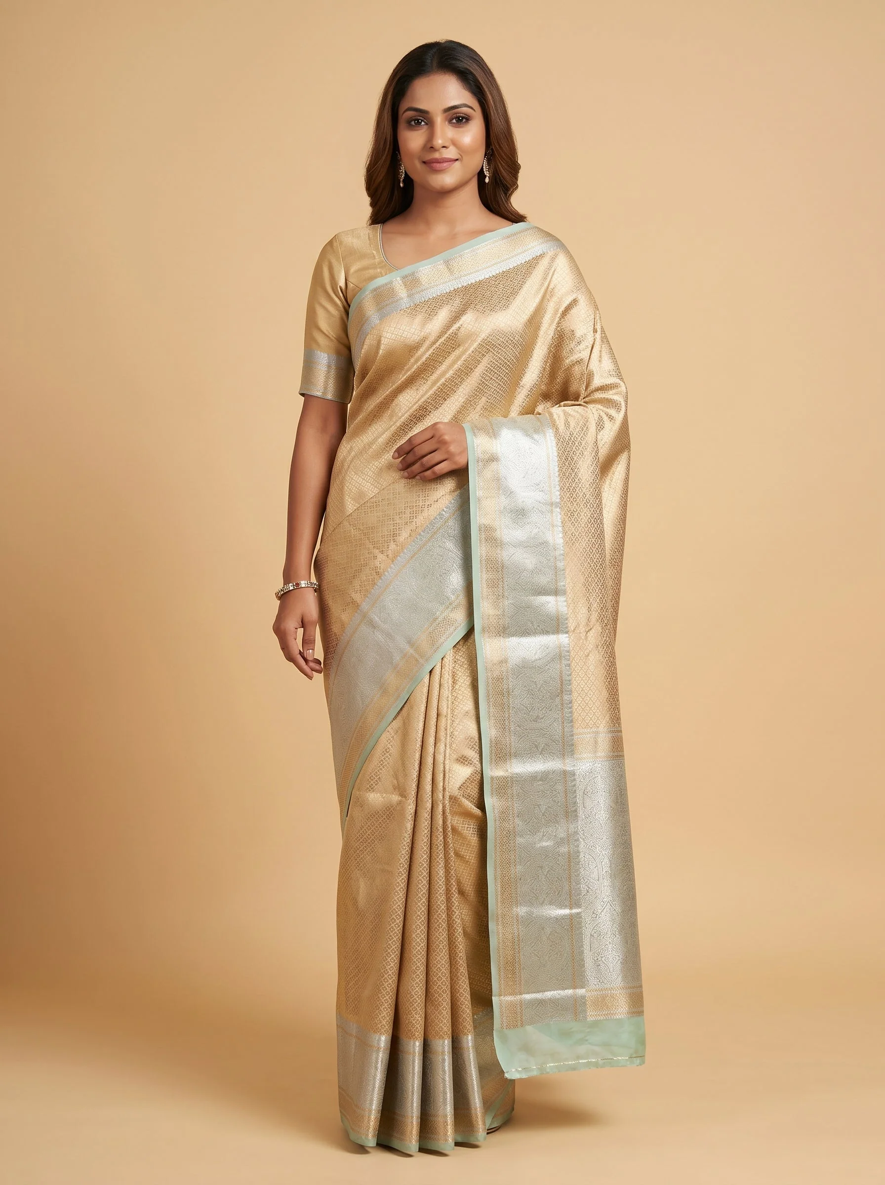Sea Green Gentle Flow Handloom Saree