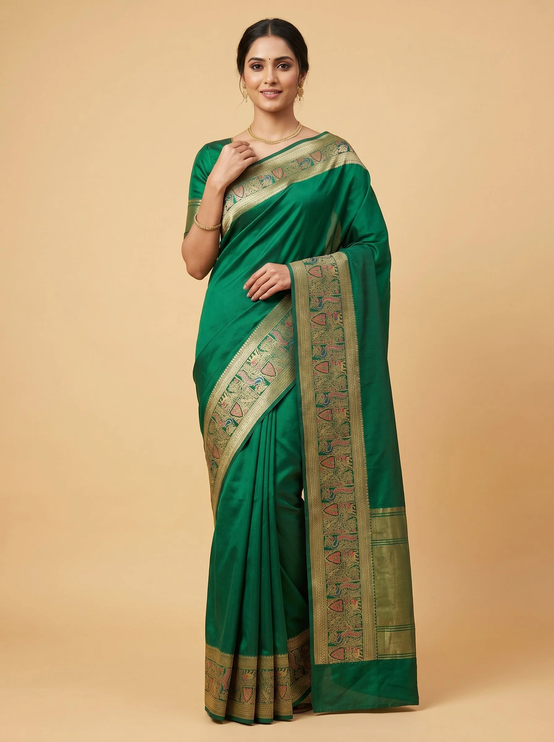 Sea Green Oceanic Weave Handloom Saree