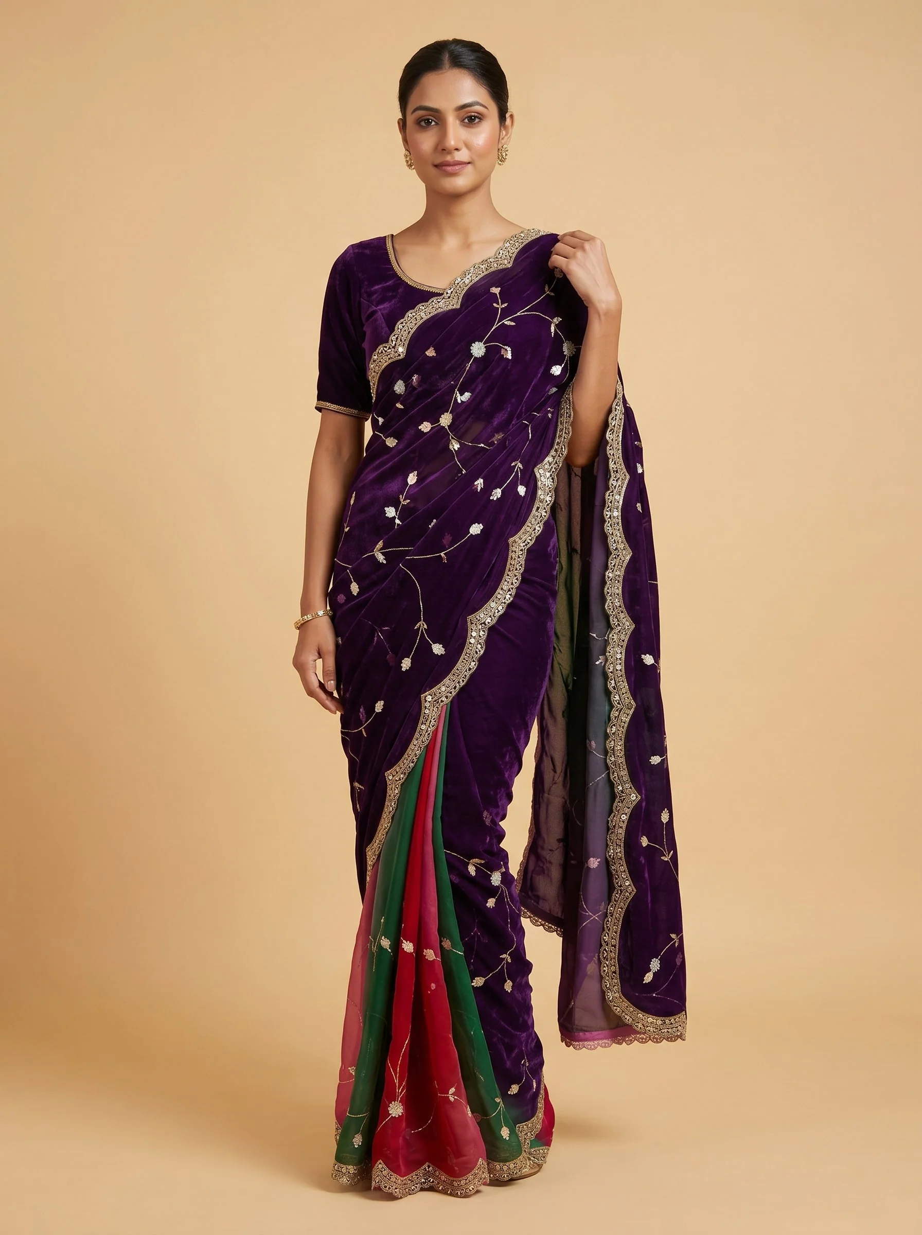 Shaded Purple Glow Saree