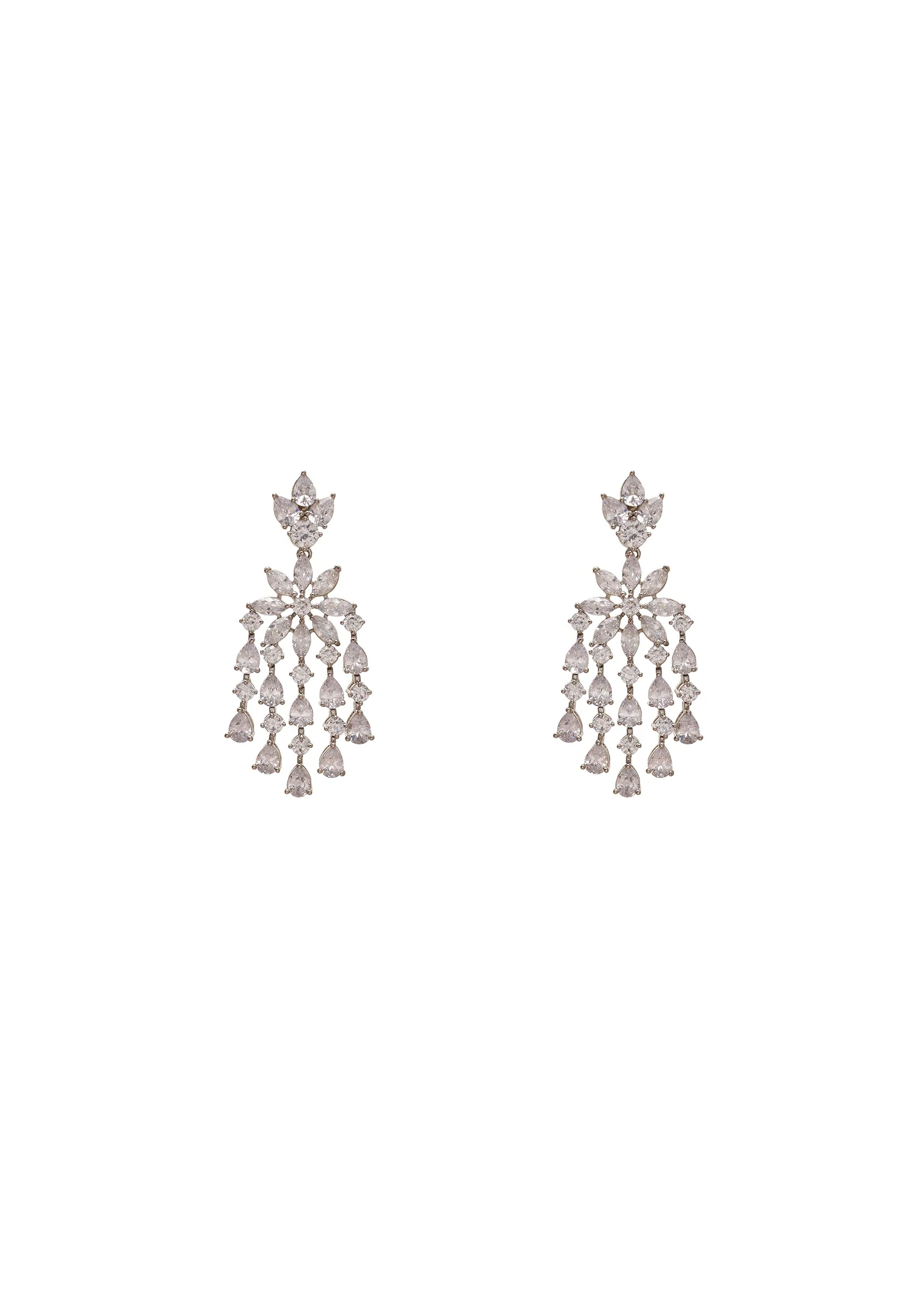 Shimmer Layered Zircon Earrings