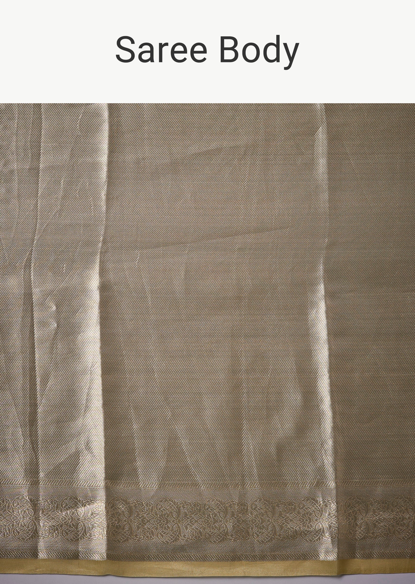 Silver Tissue Silk Woven Saree with Unstitched Brocade Blouse - Image 9