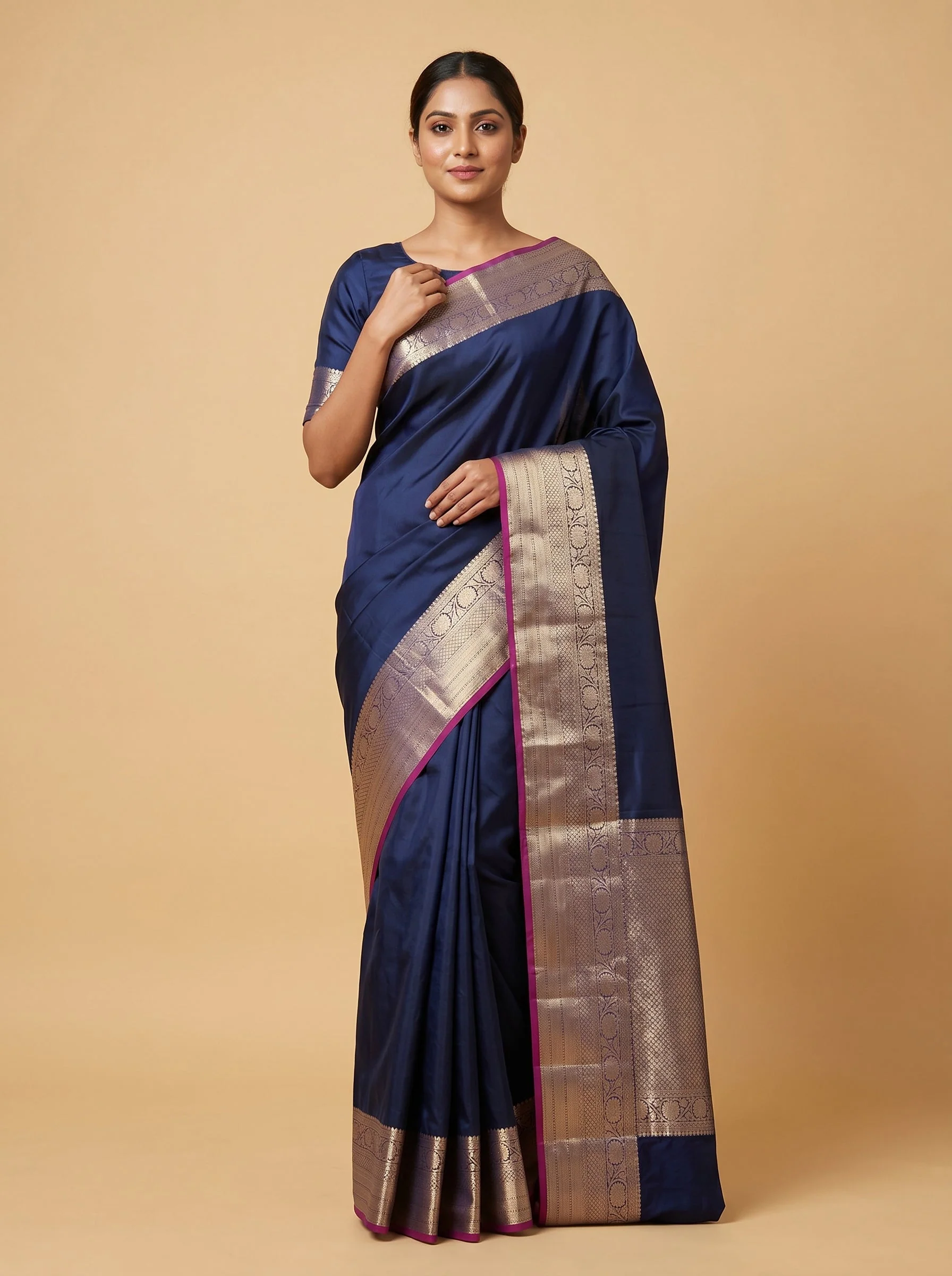 Sky Blue Grace Handloom Saree