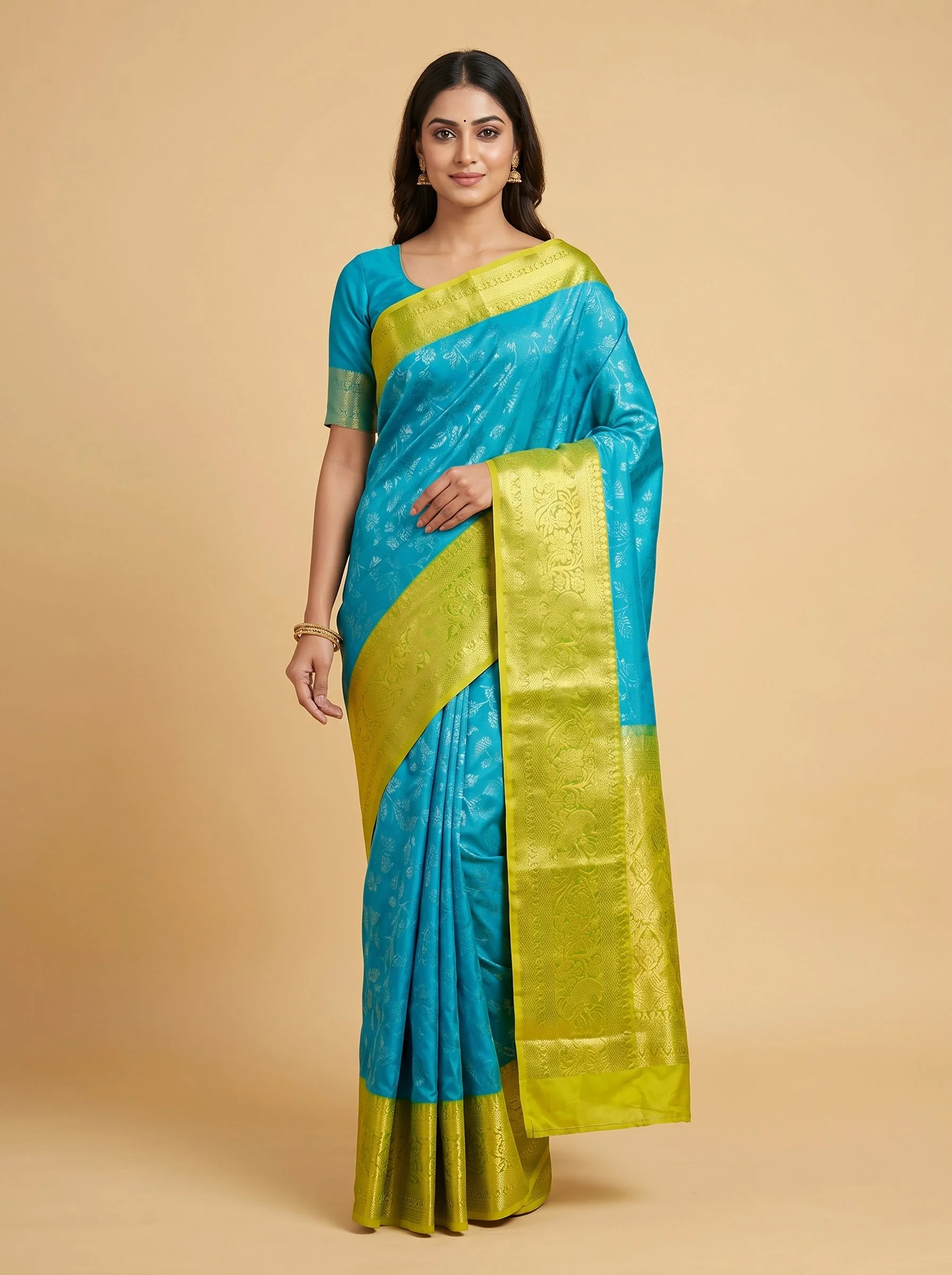 Sky Blue Radiance Handloom Saree
