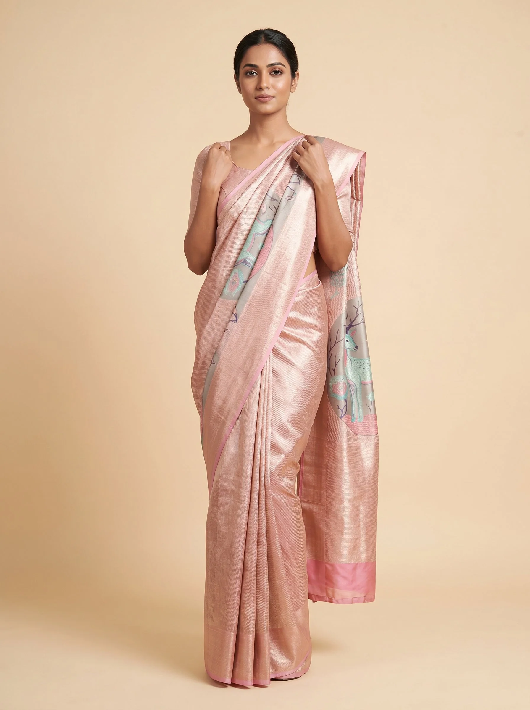 Soft Pink Dream Handloom Saree