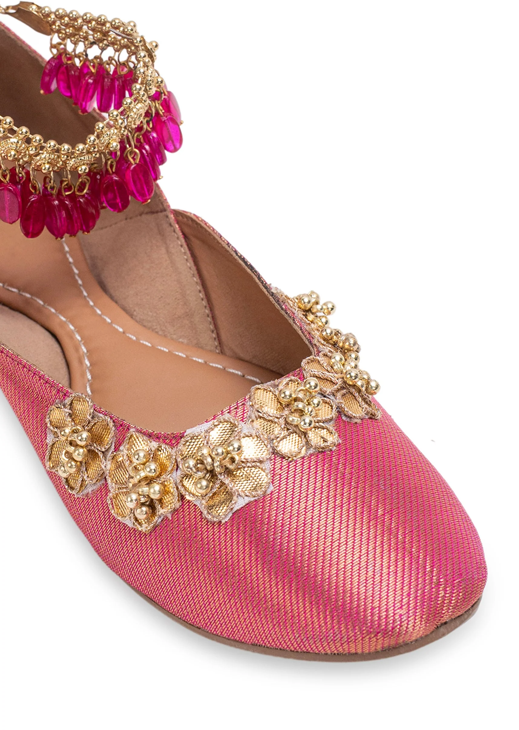 Soft Pink Embellished Jutti - Image 3
