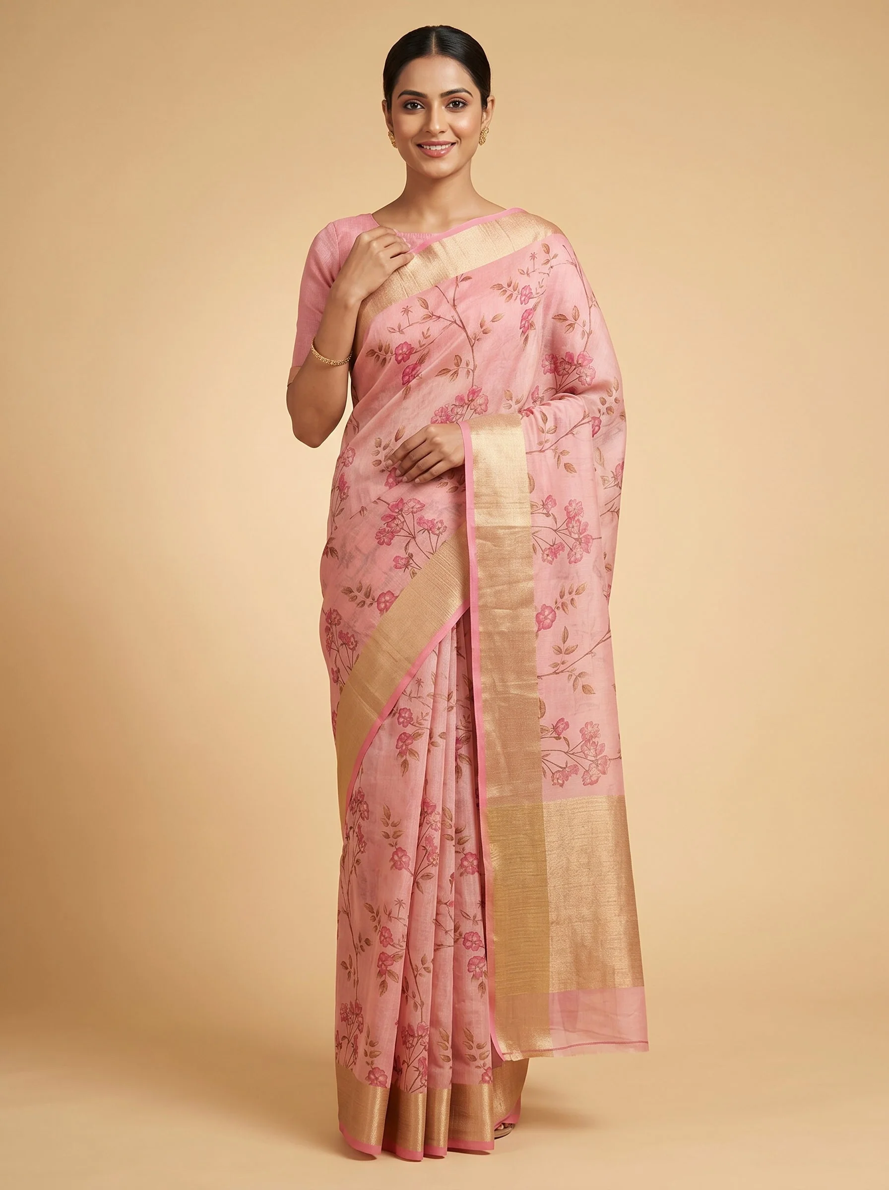 Soft Pink Radiance Saree