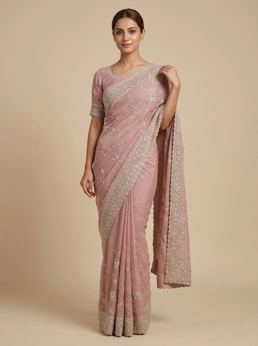Sorbet Pink Sweet Elegance Saree