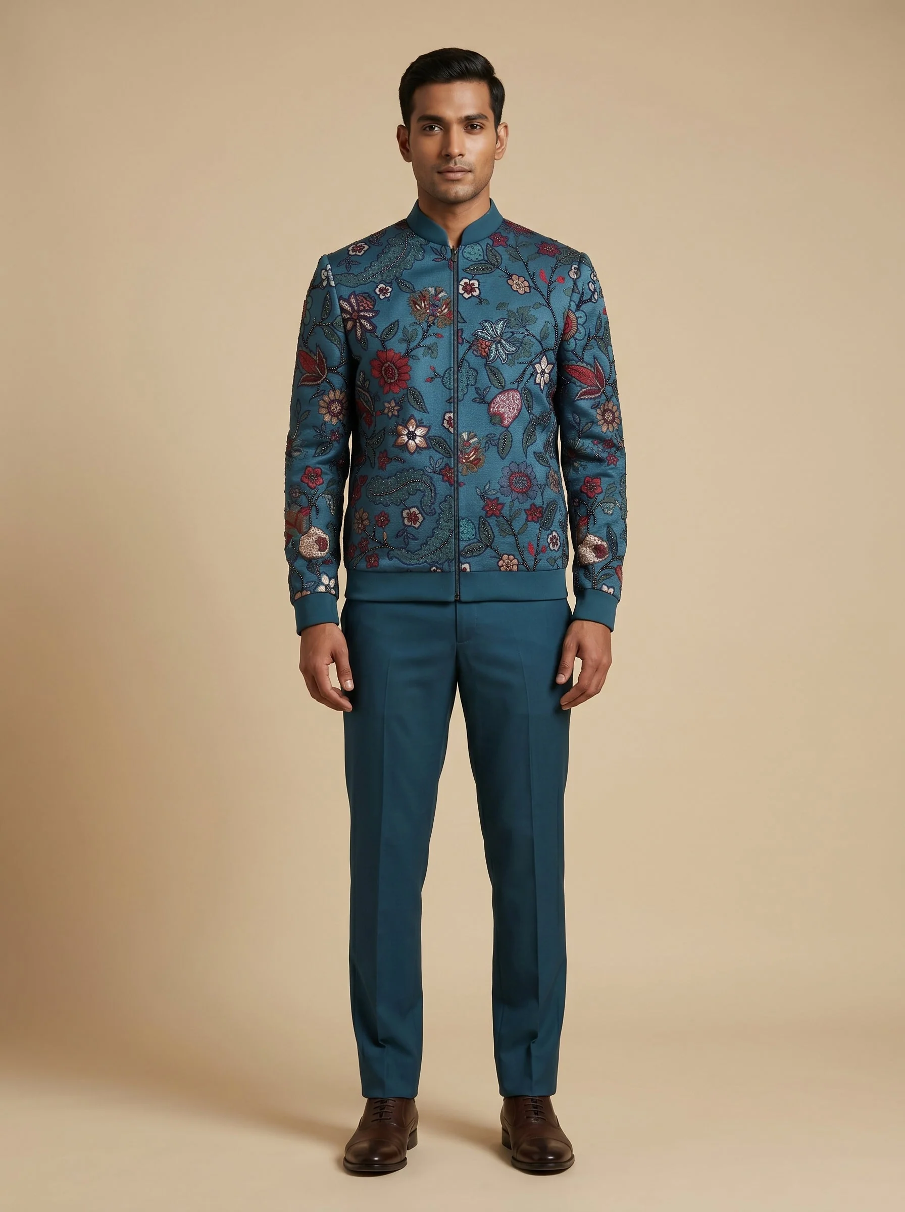 Statement teal Jodhpuri