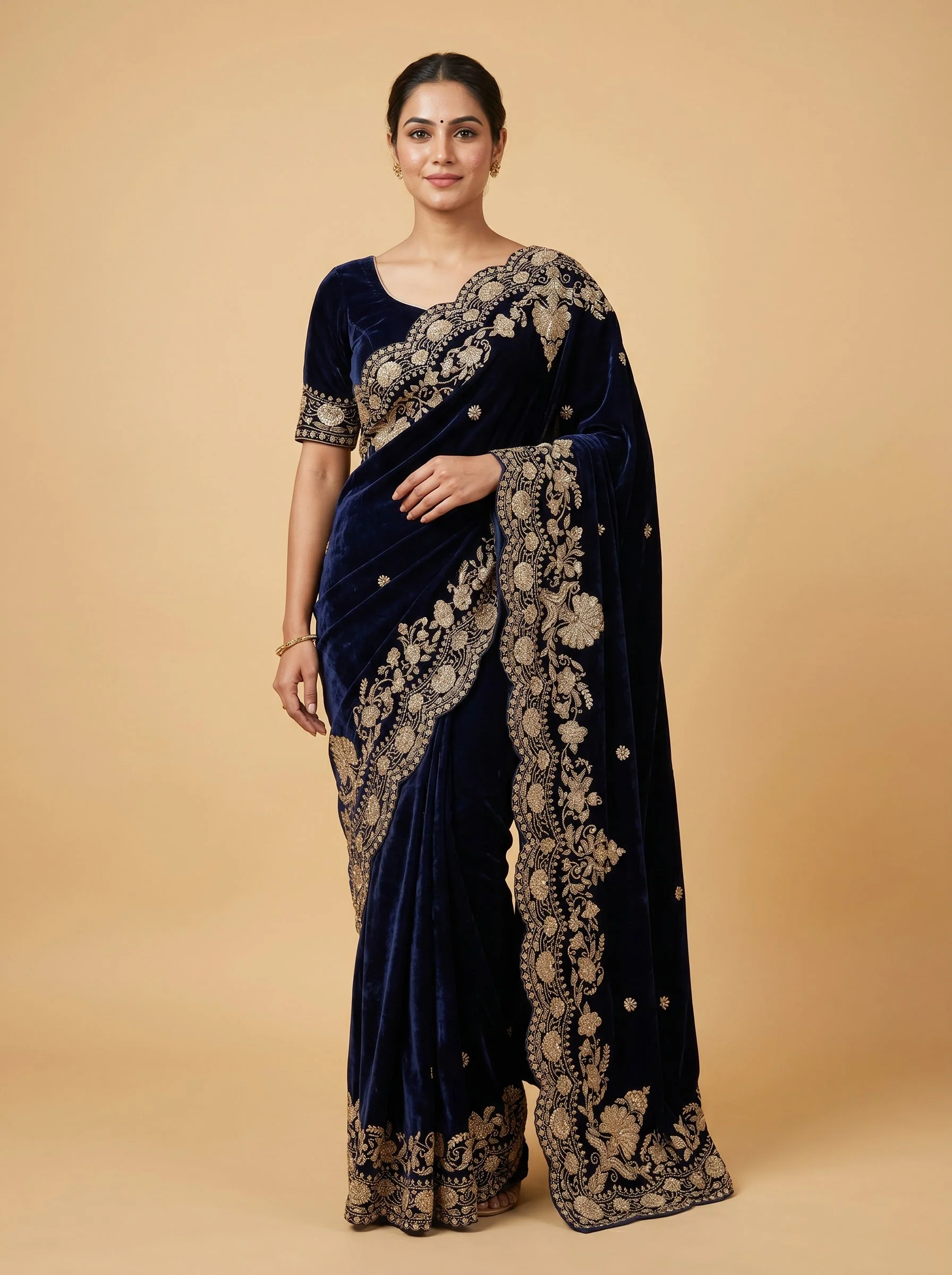 Steel Mist Blue Saree