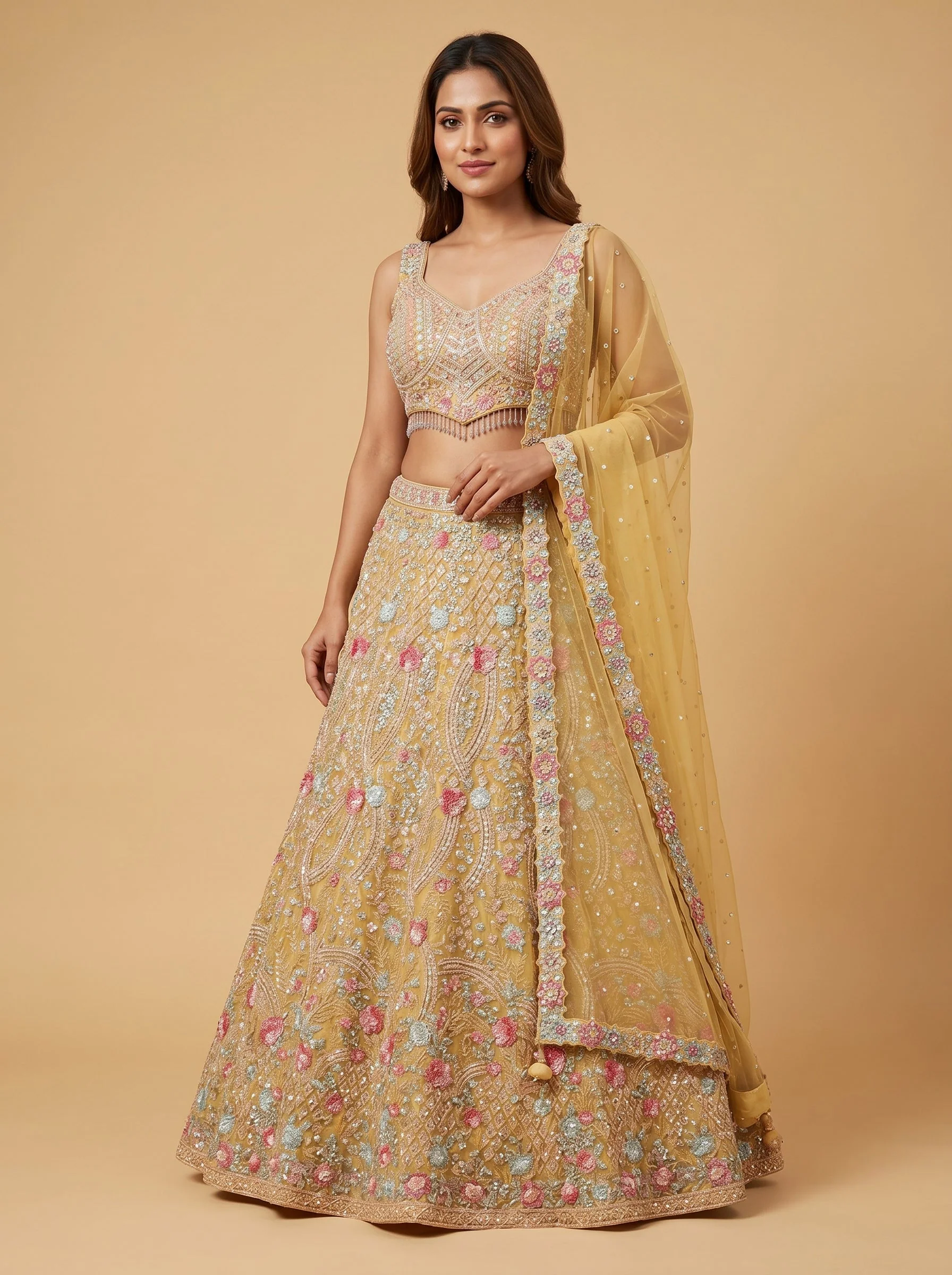 Sunlit Embroidery Lehenga
