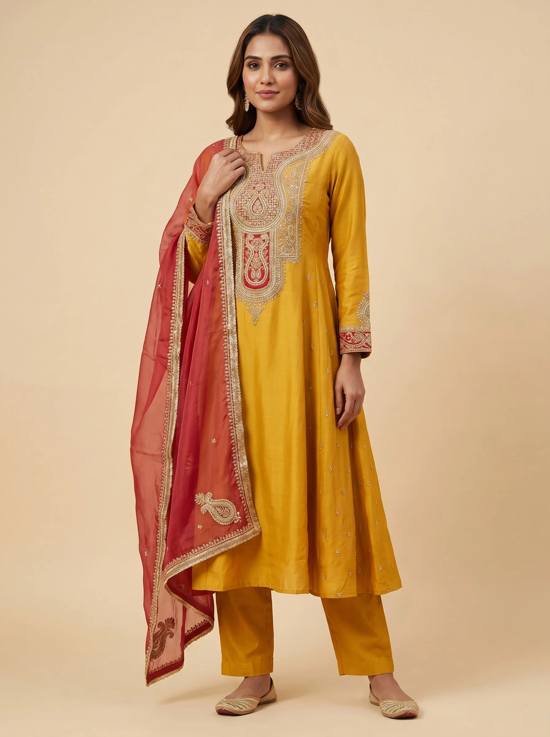 Sunlit Yellow Kurti Pant Set