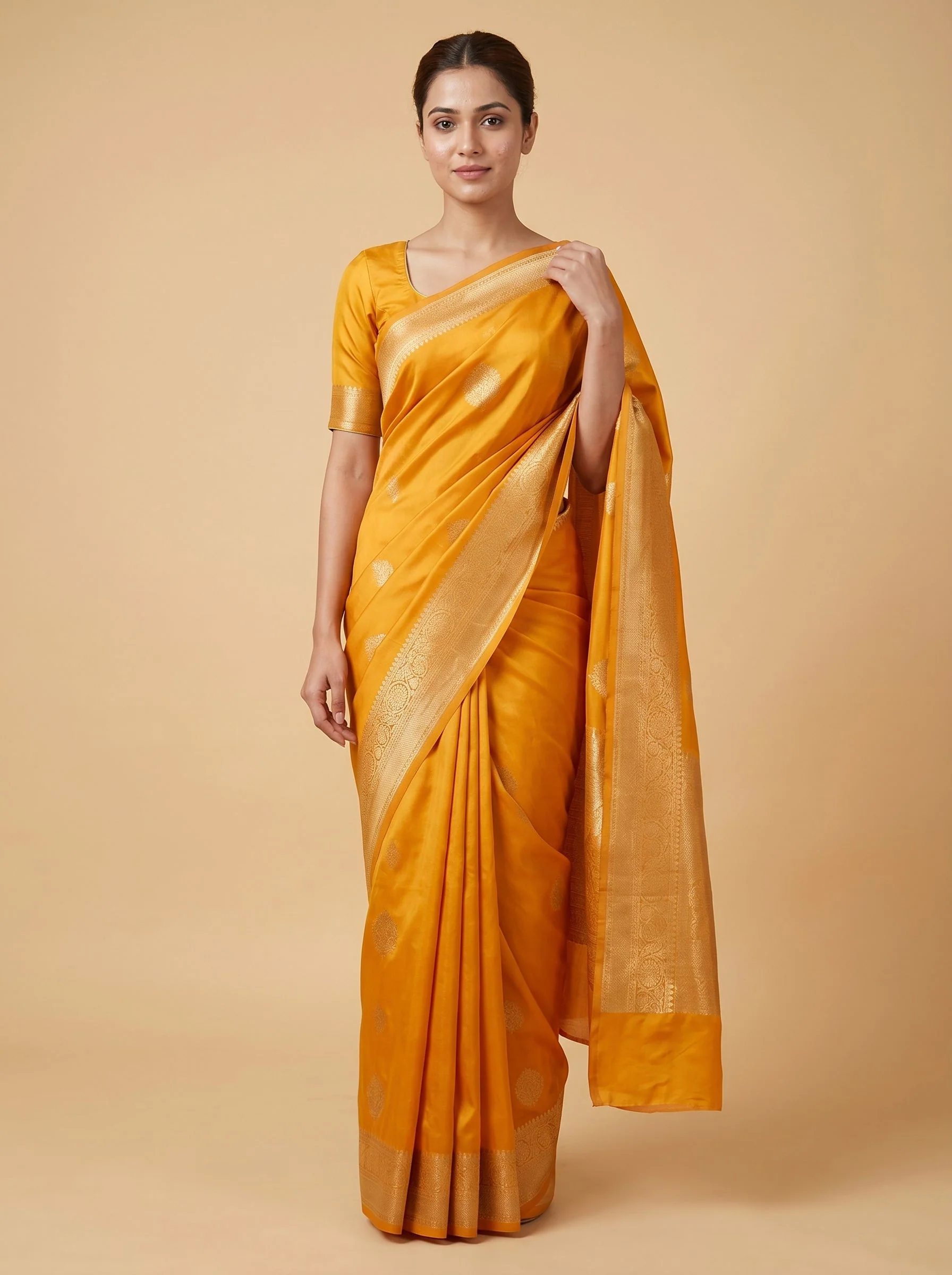 Sunshine Yellow Handloom Saree