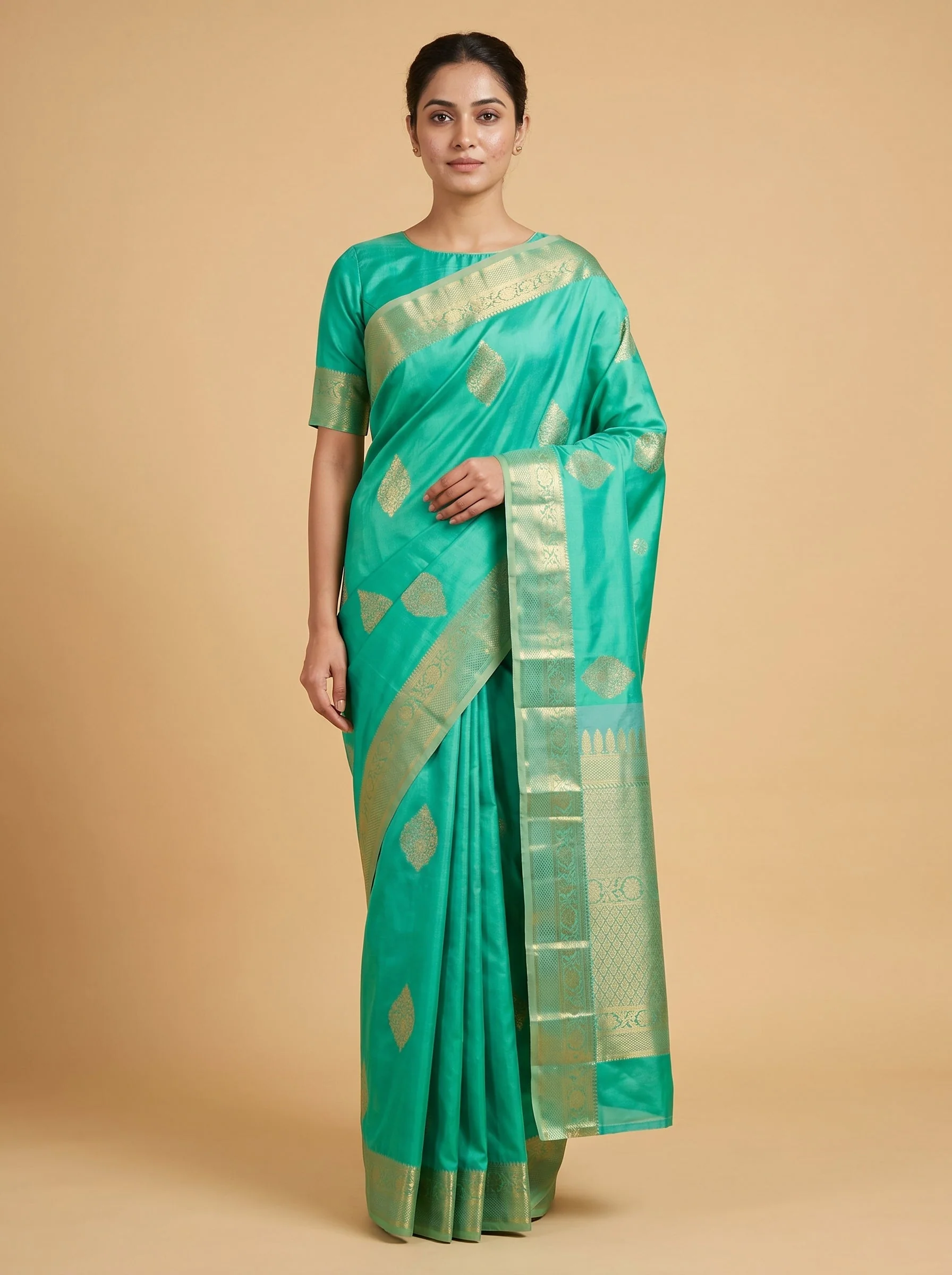 Teal Blue Charm Saree