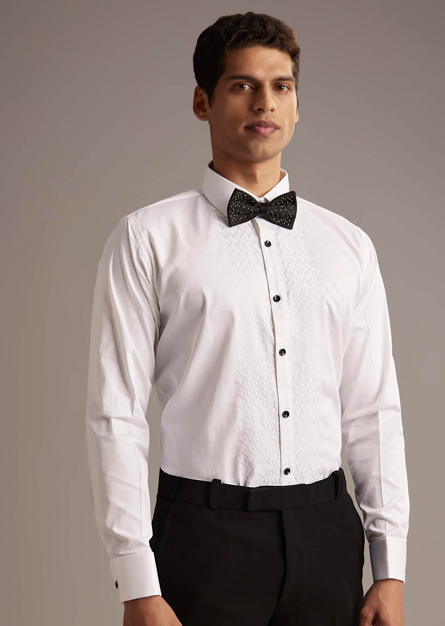 Teal Blue Tuxedo For Men With Cutdana Embroidery - Image 7