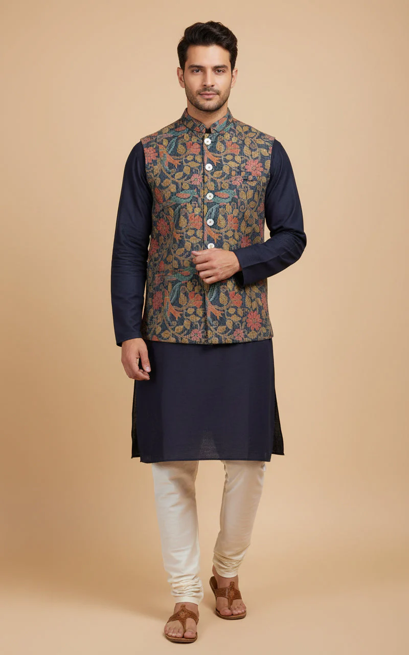 Teal Festive Kurta - Image 2