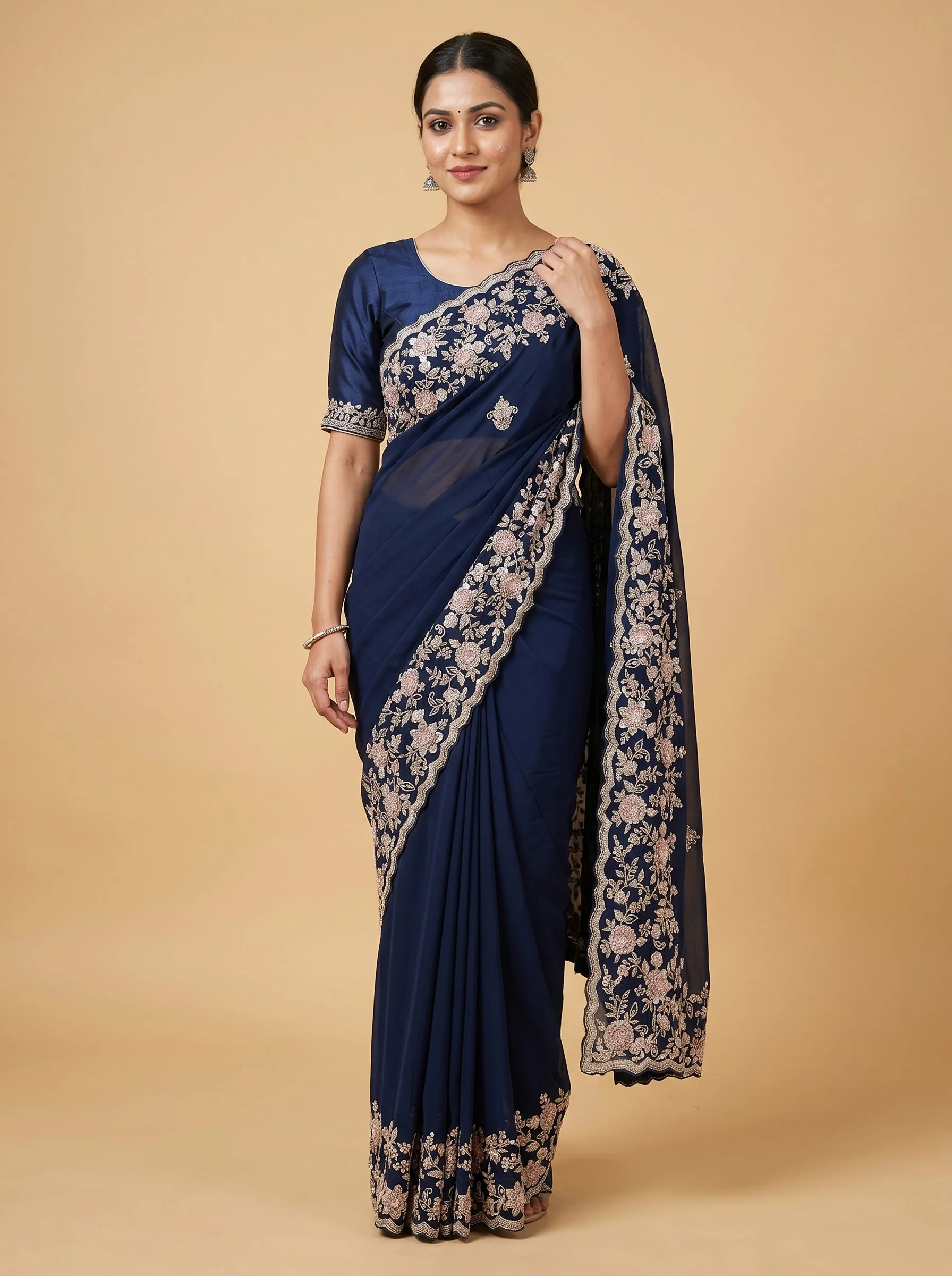 Tidal Blue Radiance Saree