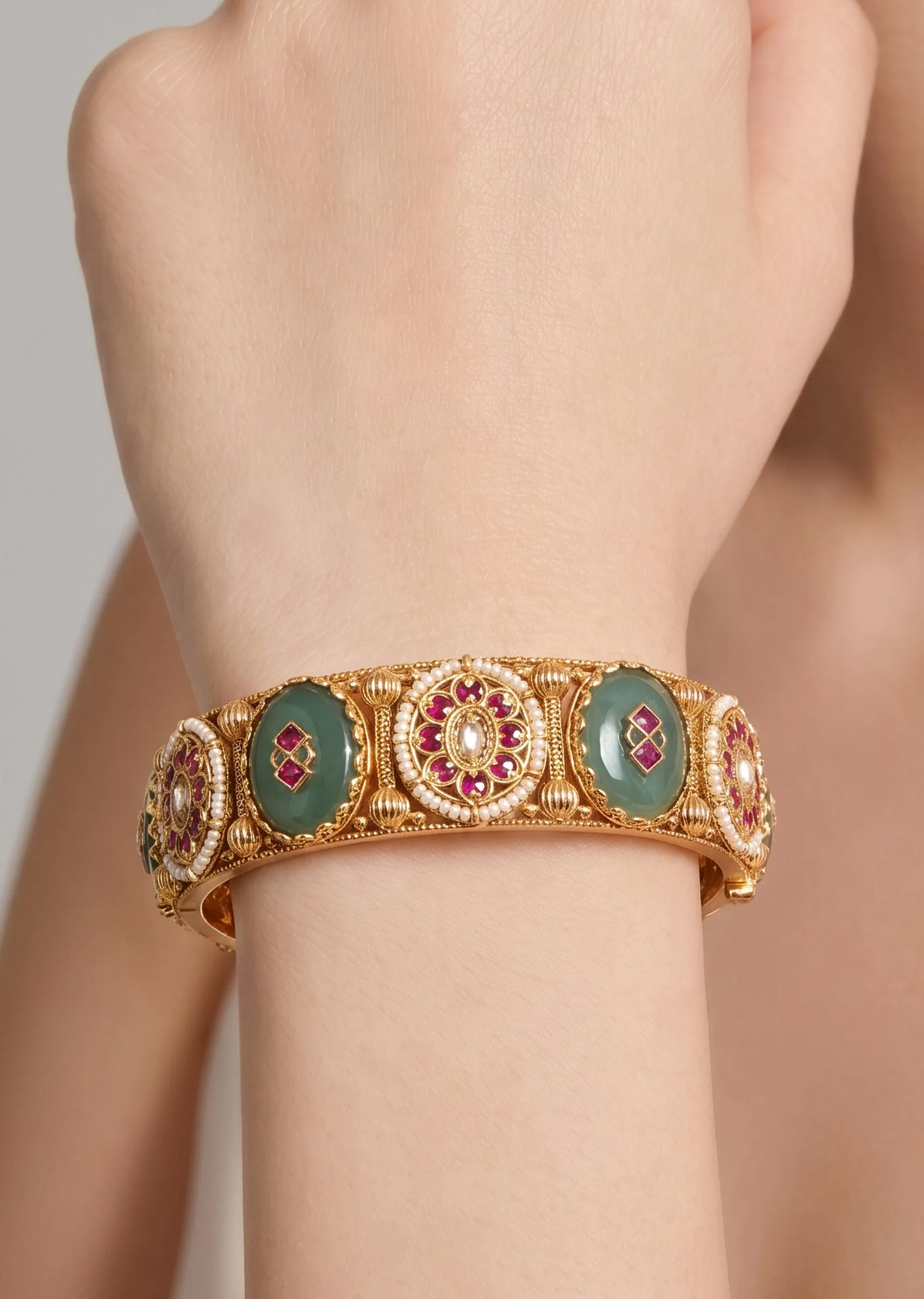 Turquoise Green Rajwadi Bangles