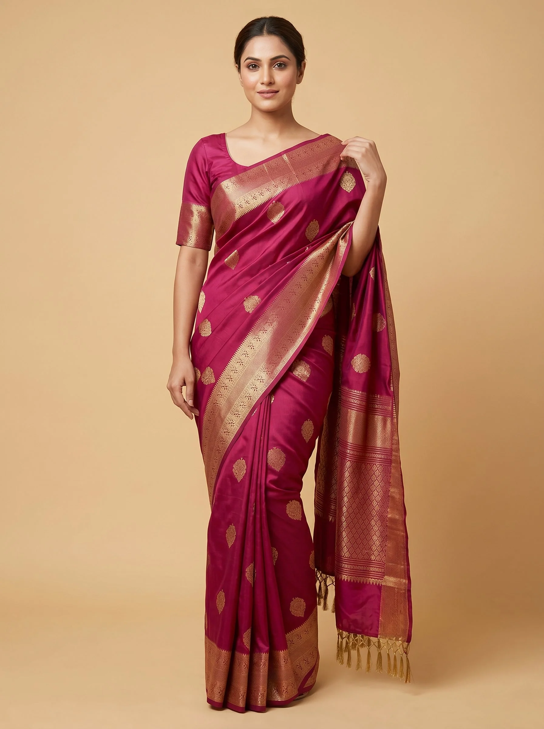 Velvet Purple Shine Saree