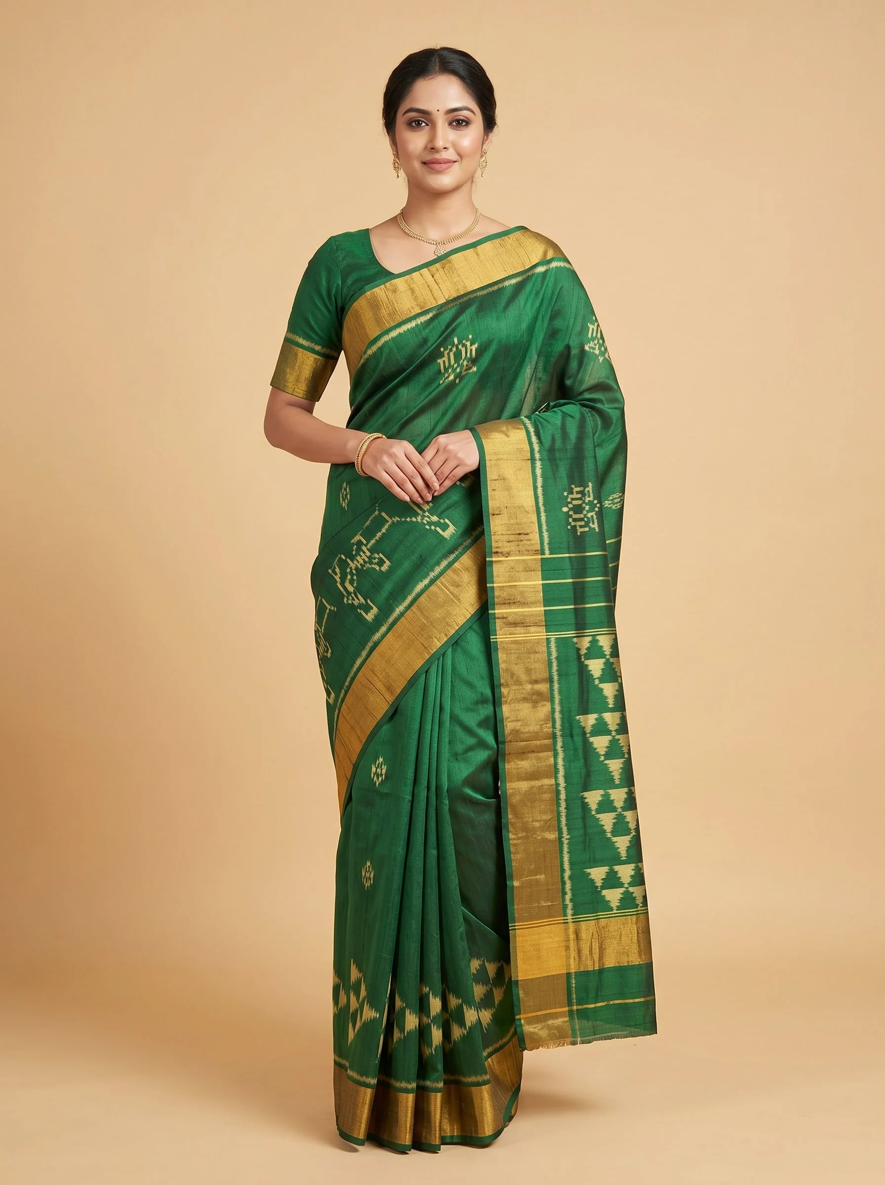 Verdant Green Flow Saree