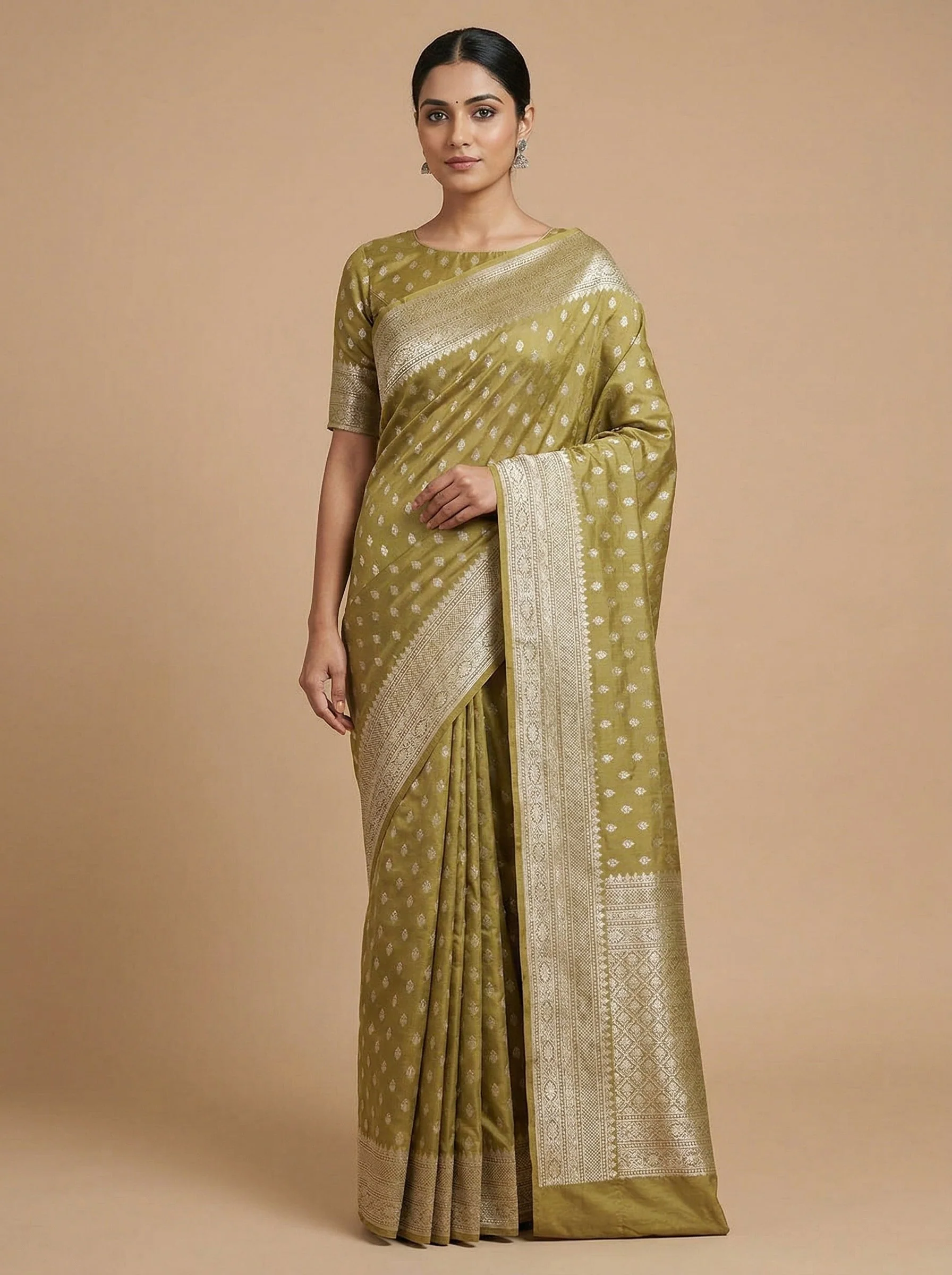 Verdant Mehandi Green Handloom Saree
