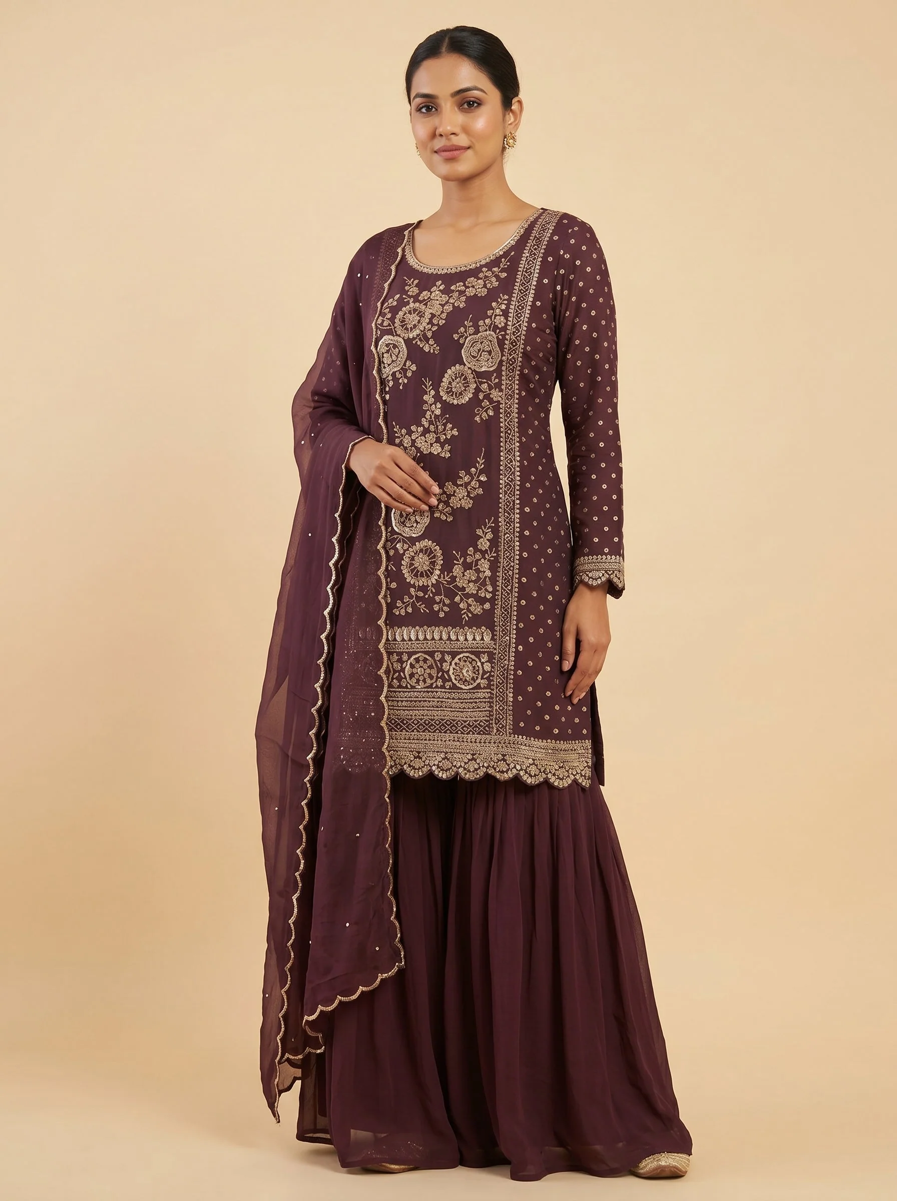Vintage Wine Palazzo Set