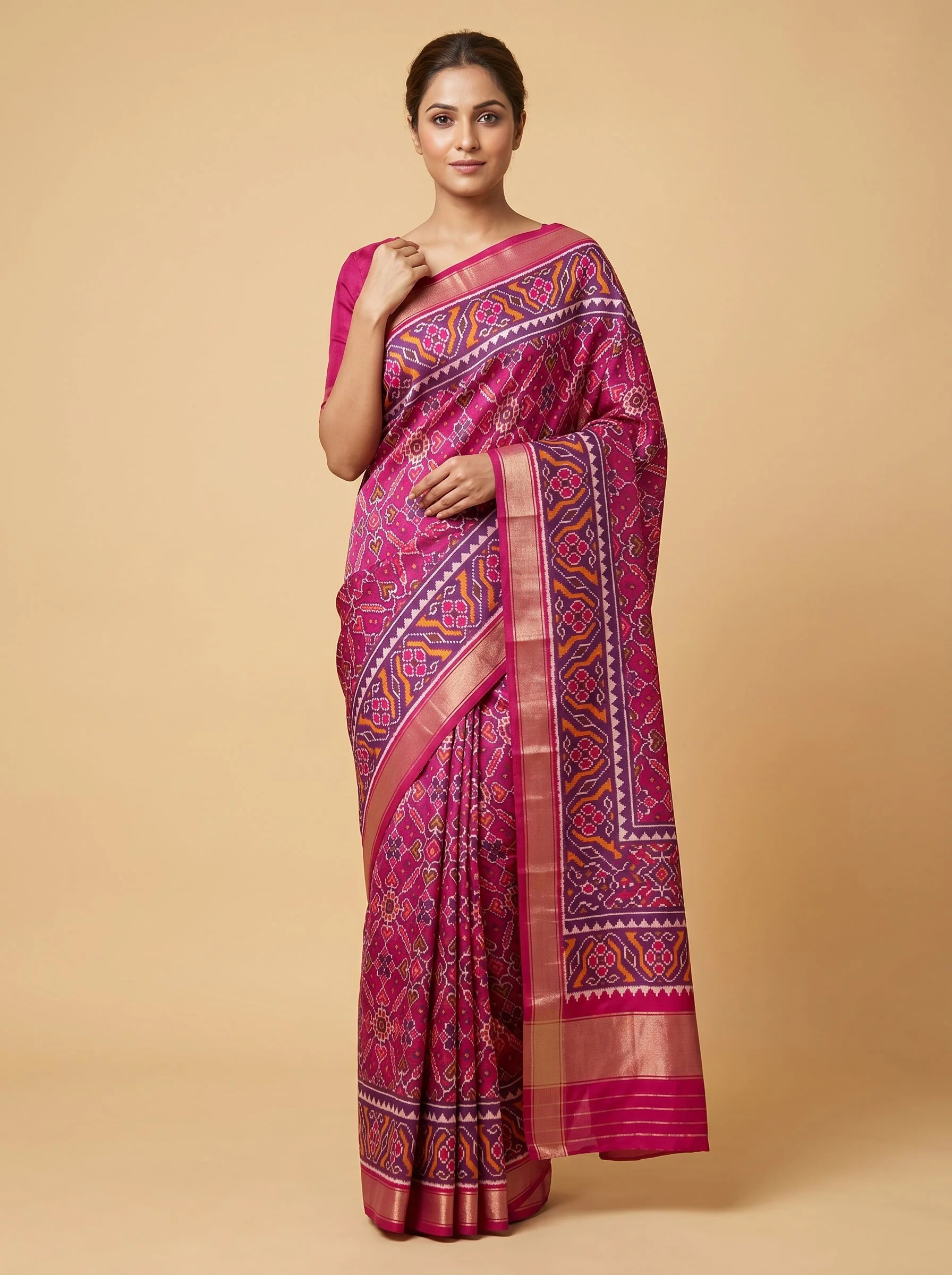 Violet Elegant Handloom Saree