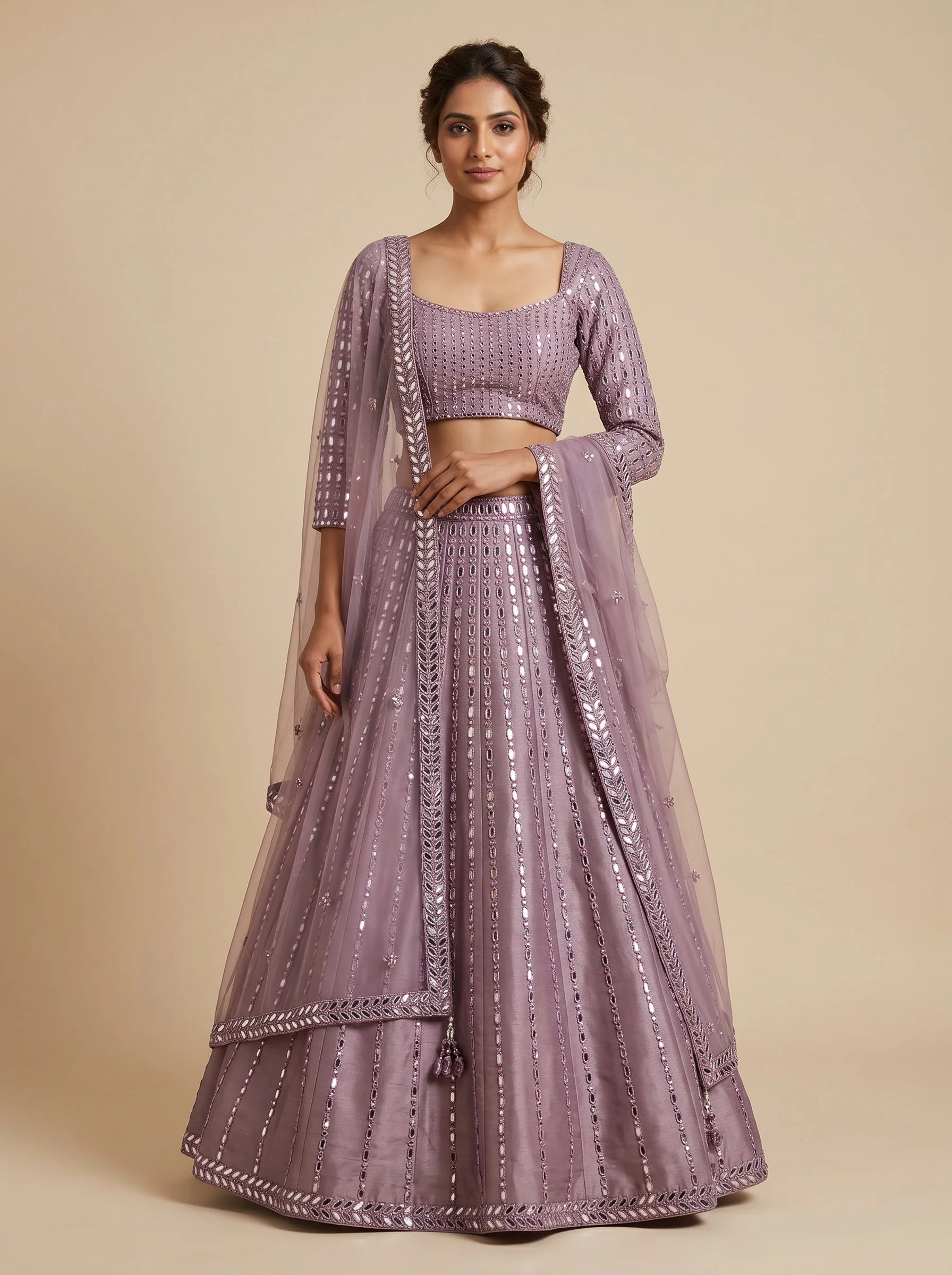 Violet Glow Lehenga