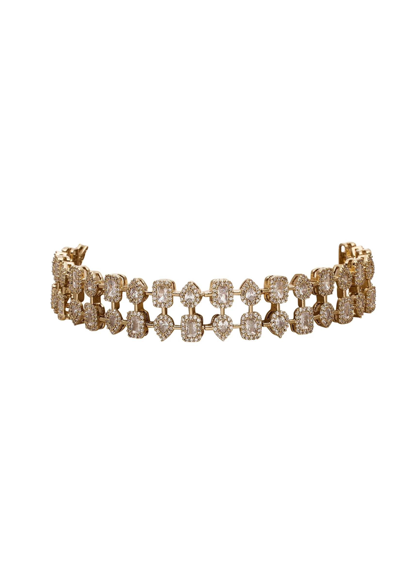 White Floral Choker Necklace Set. - Image 3