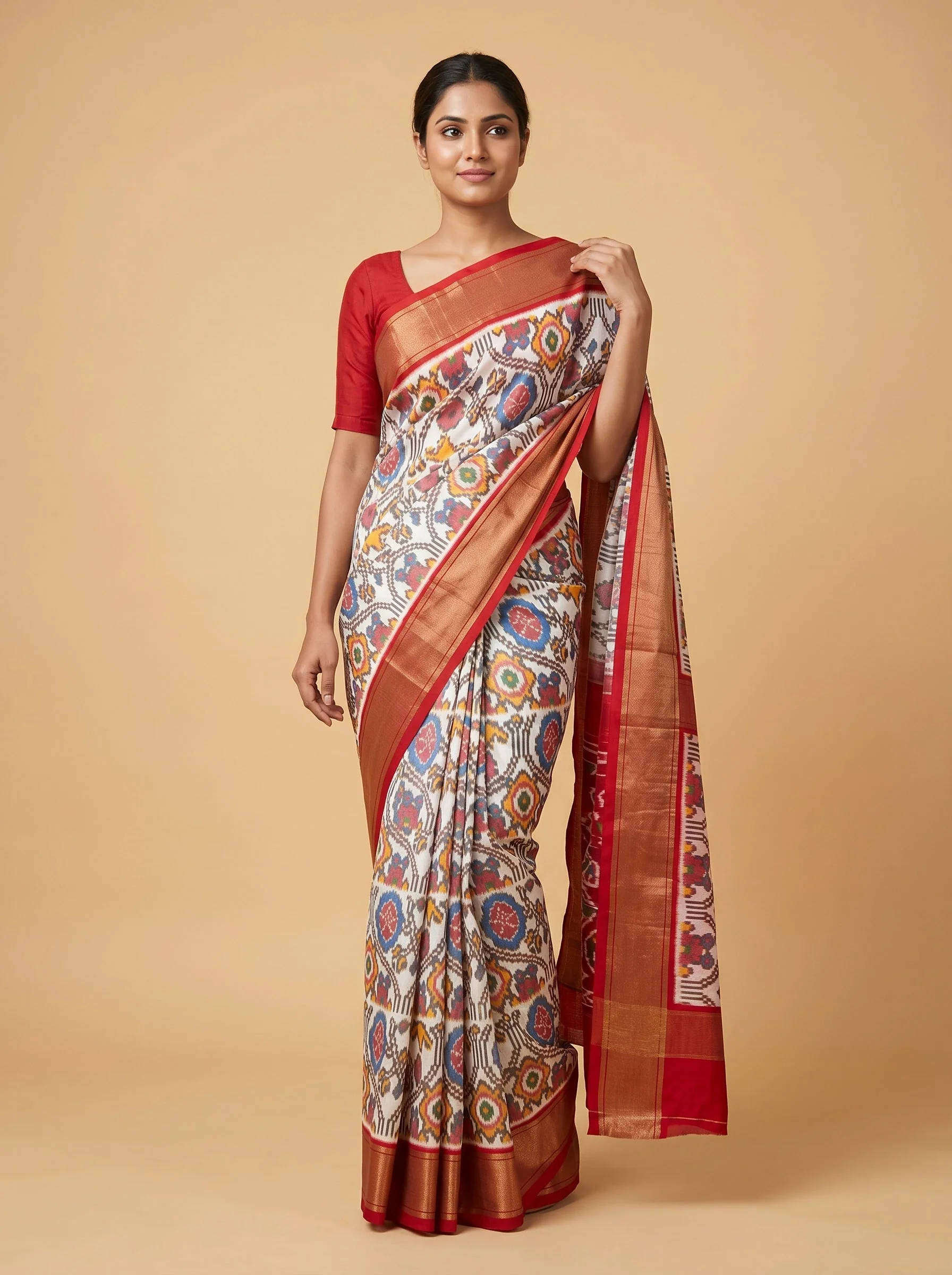 White Handloom Saree with Pristine Sheen