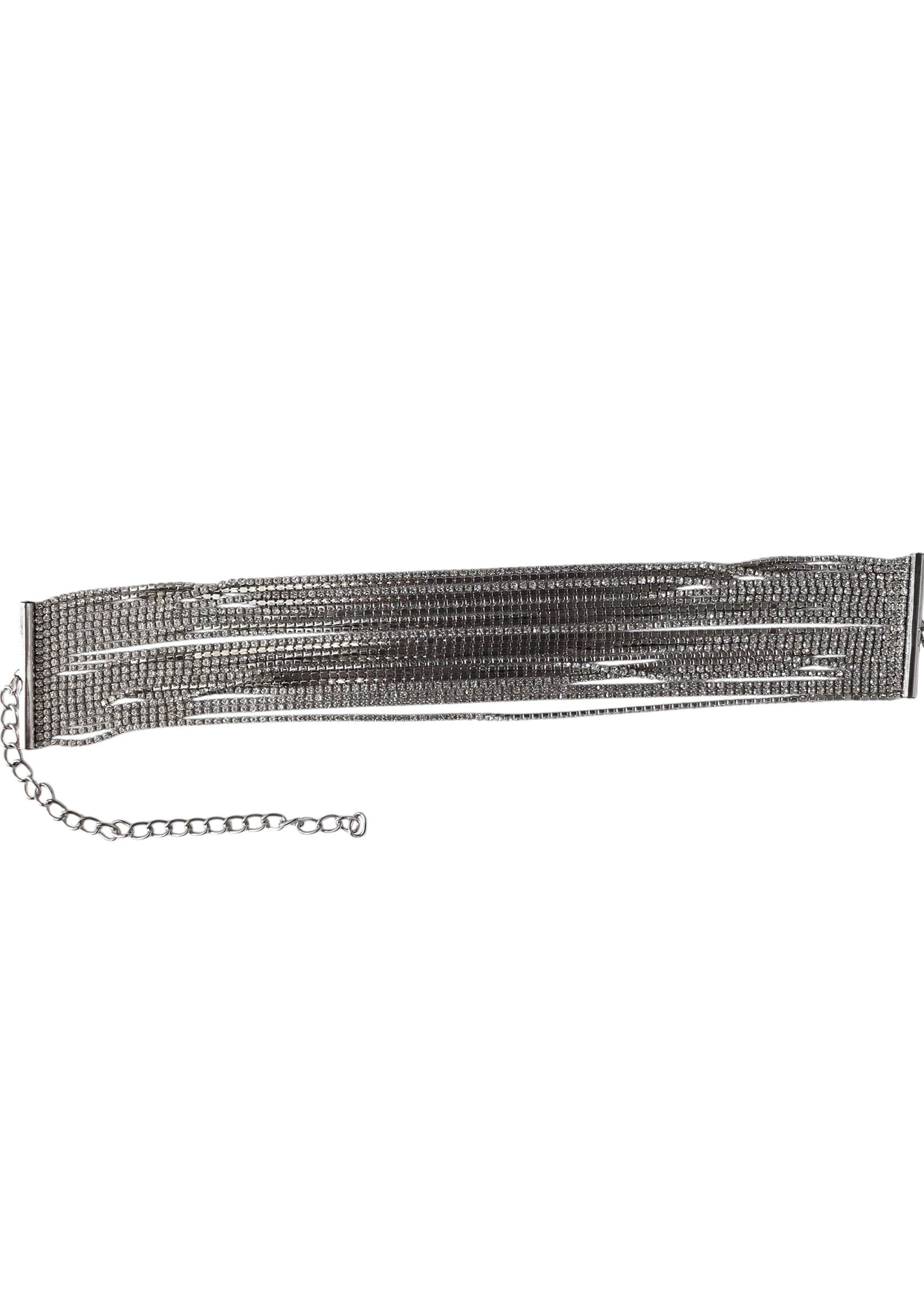 White Layered Chain Necklace - Image 2