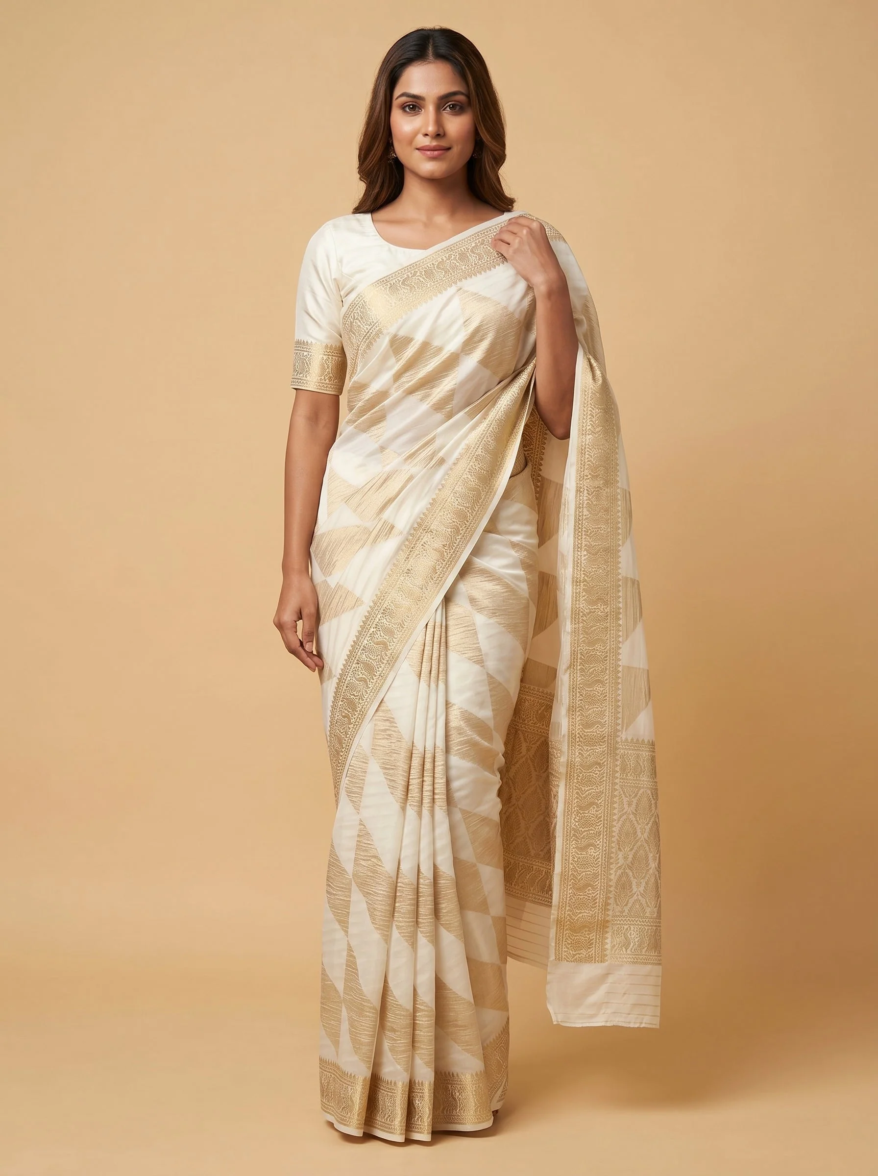 White Pure Drape Handloom Saree
