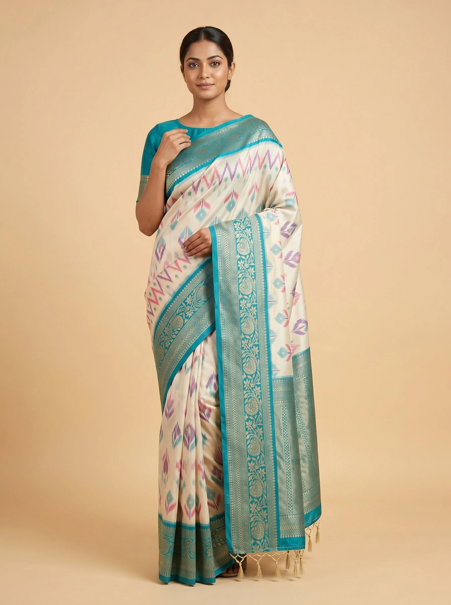 White Pure Form Handloom Saree