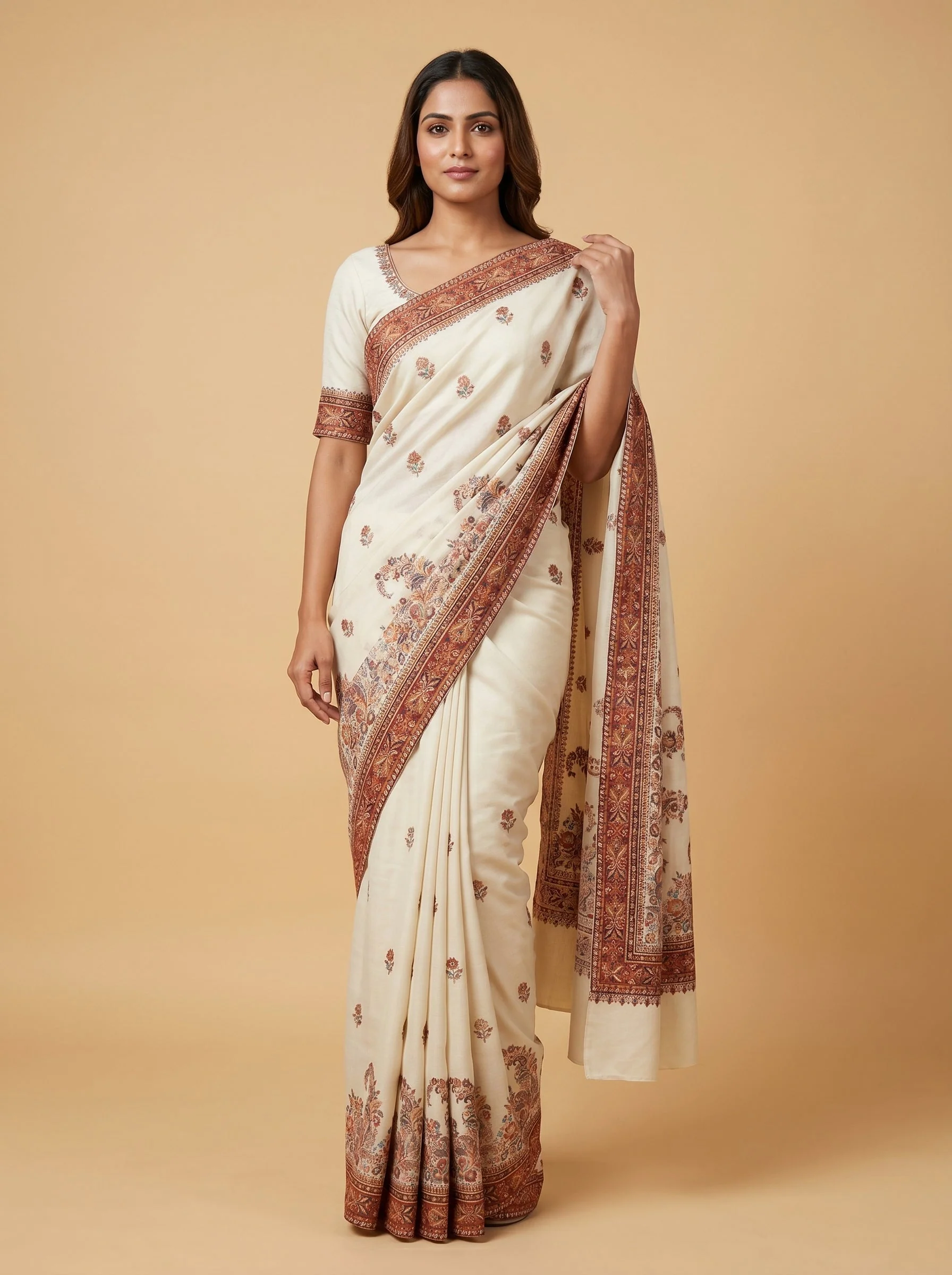 White Soft Finish Handloom Saree