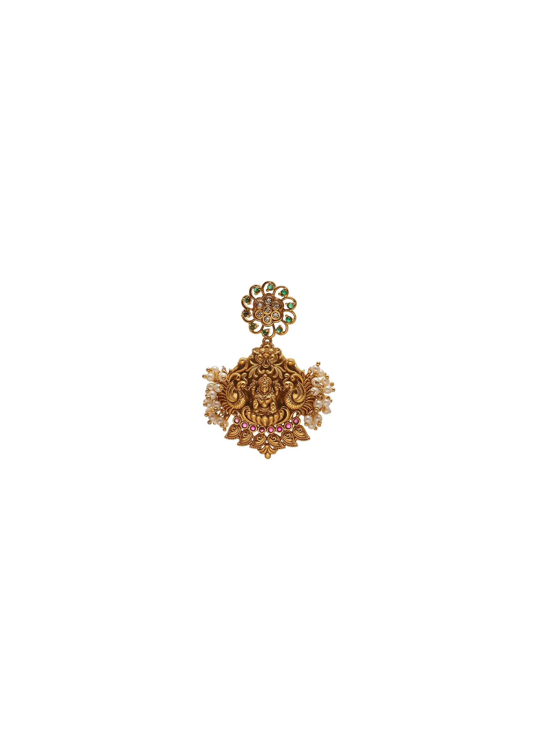 White Stone And Pearl Kundan Choker - Image 4