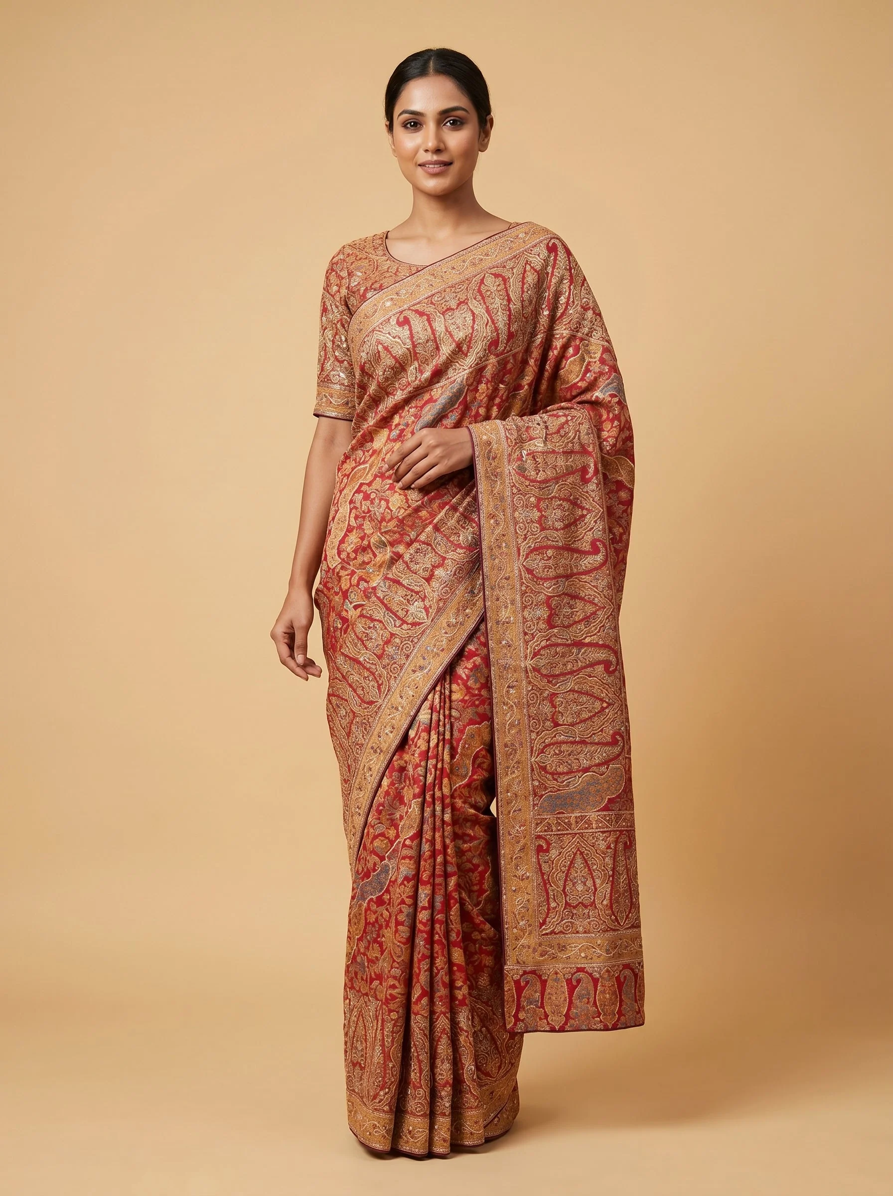 Wine Deep Embellished Saree