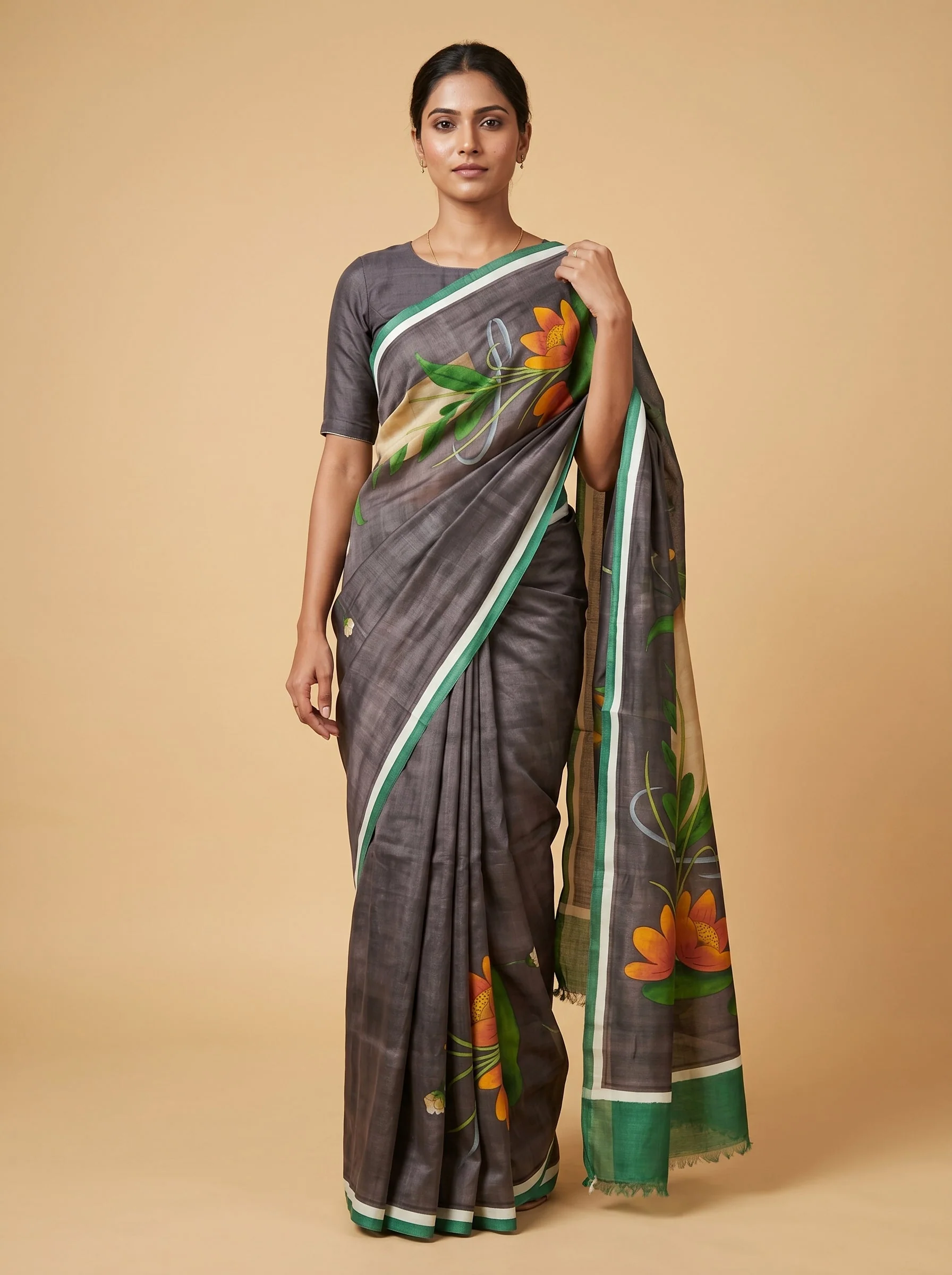 Wine Opulence Handloom Saree