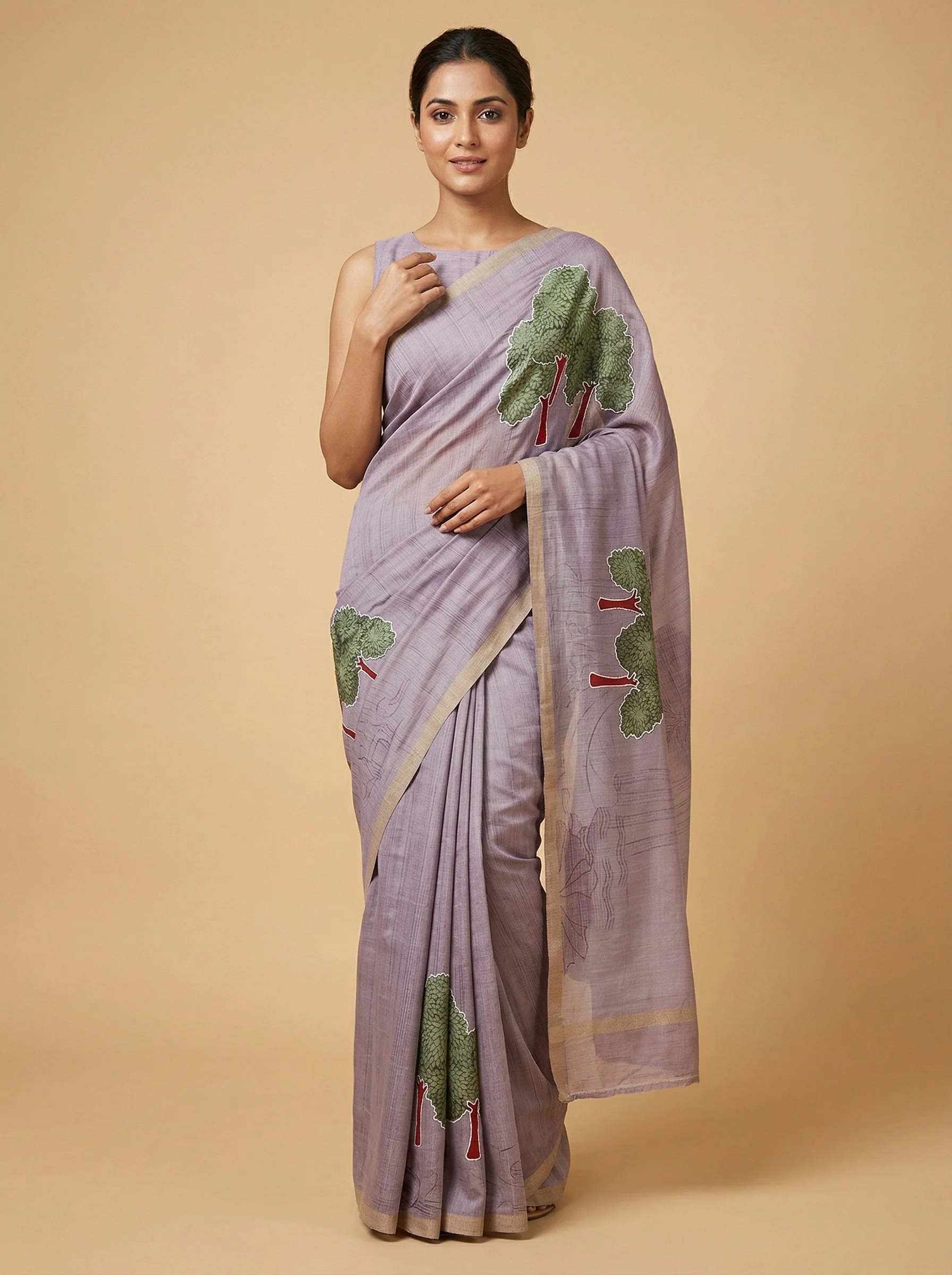 Wisteria Lavender Printed Saree