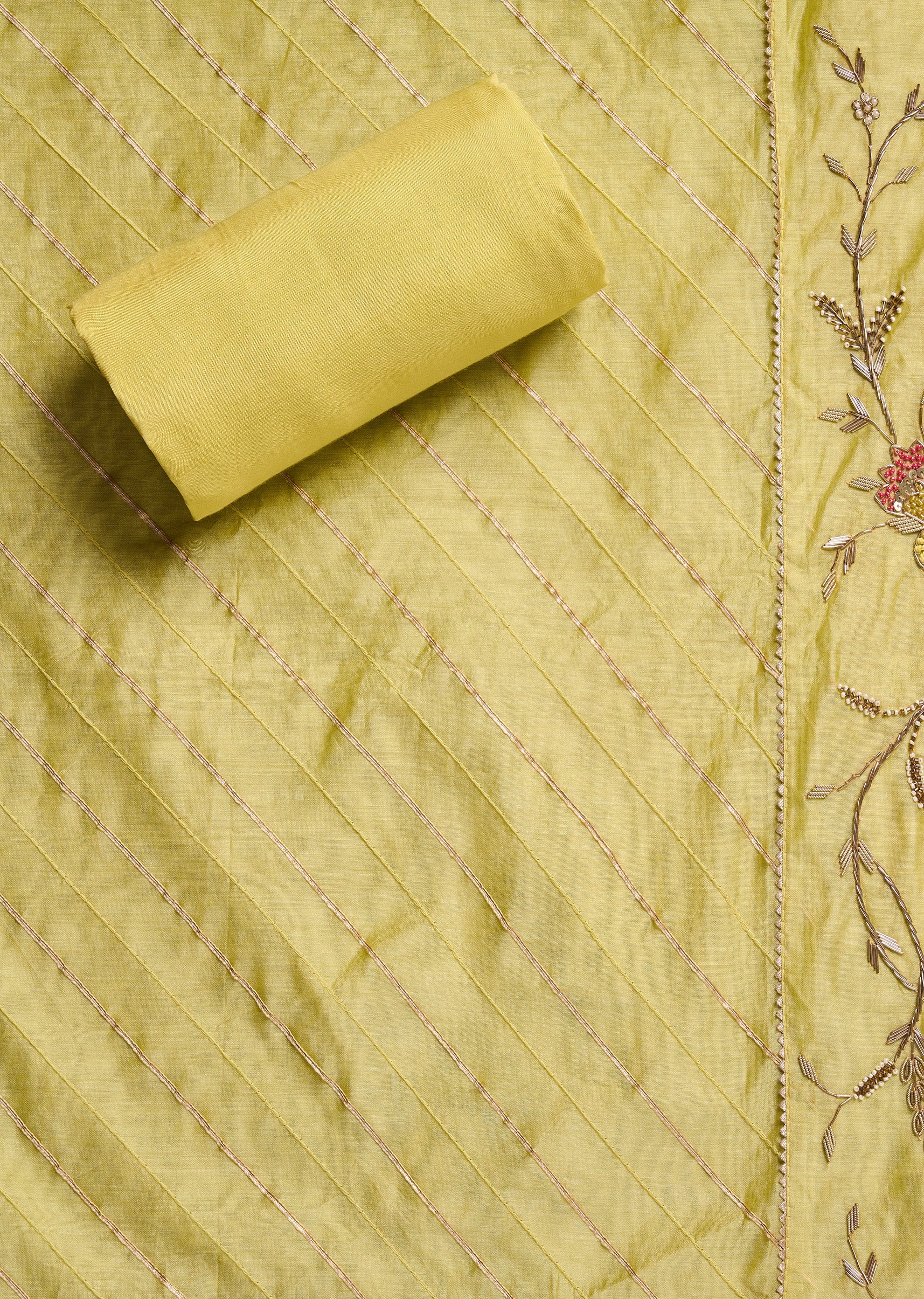 Yellow Chanderi Suit - Image 4