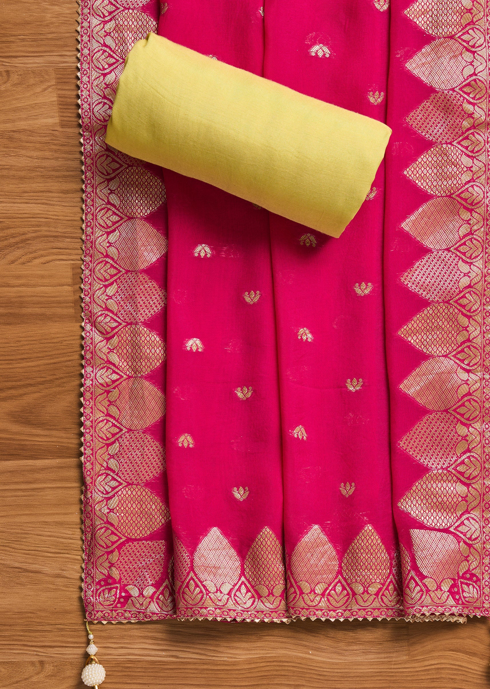 Yellow Chanderi Suit - Image 5