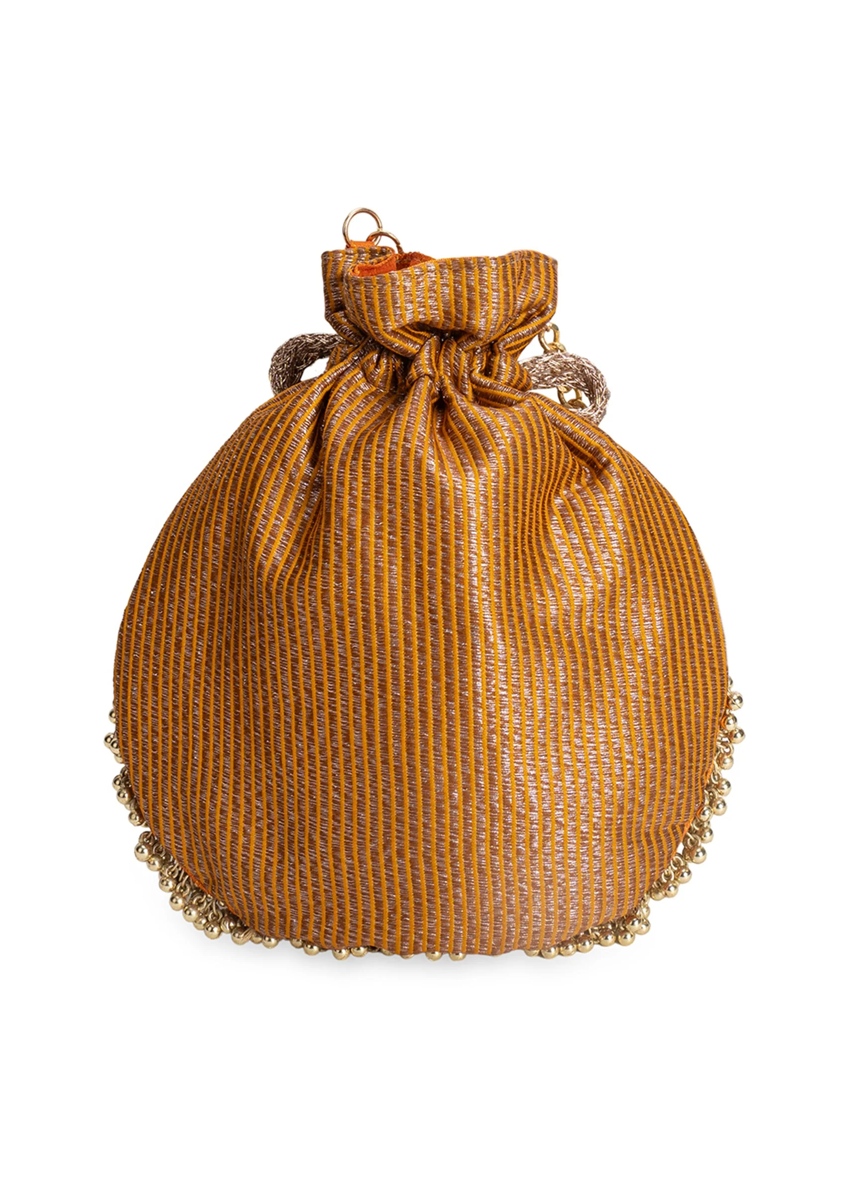 Yellow Cotton Potli Bag - Image 6