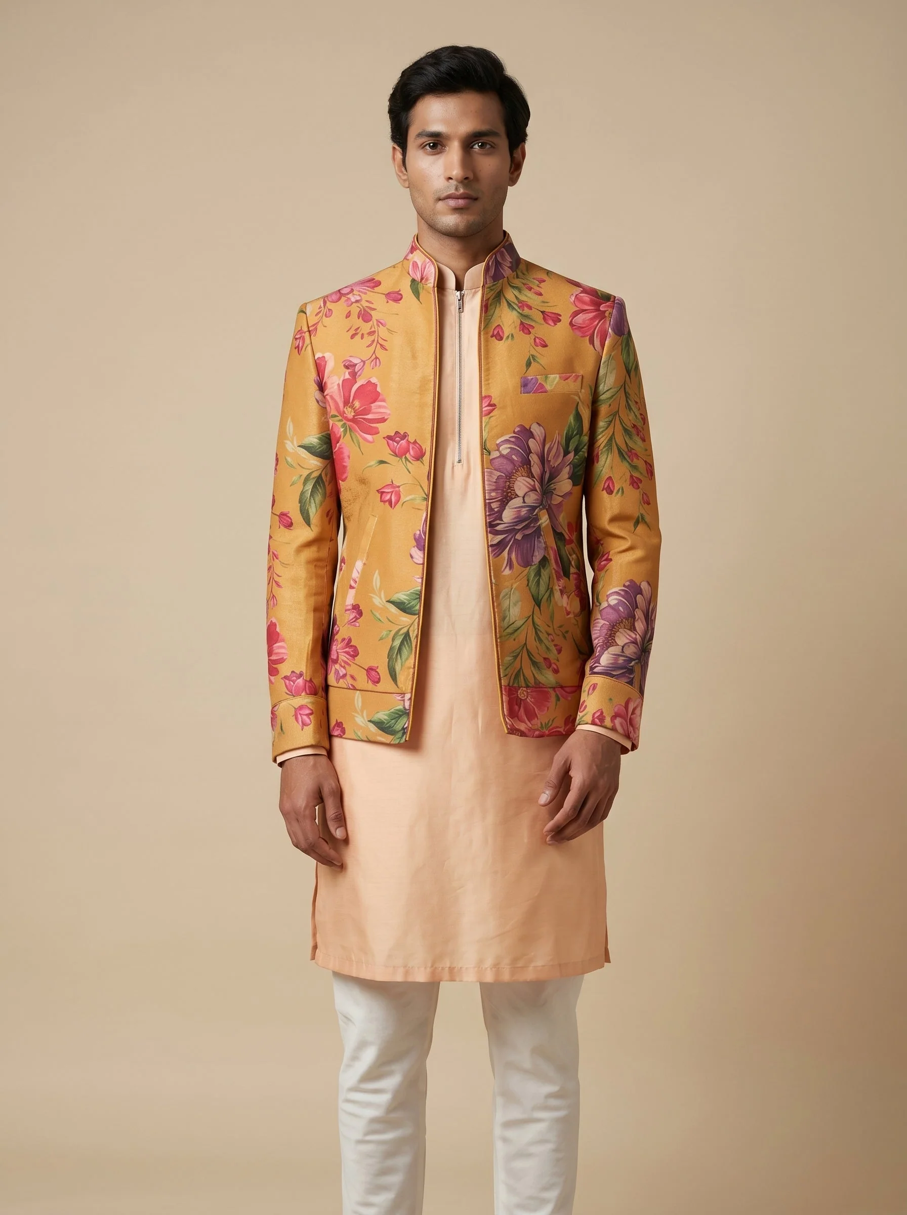 Yellow Designer Jodhpuri Suit
