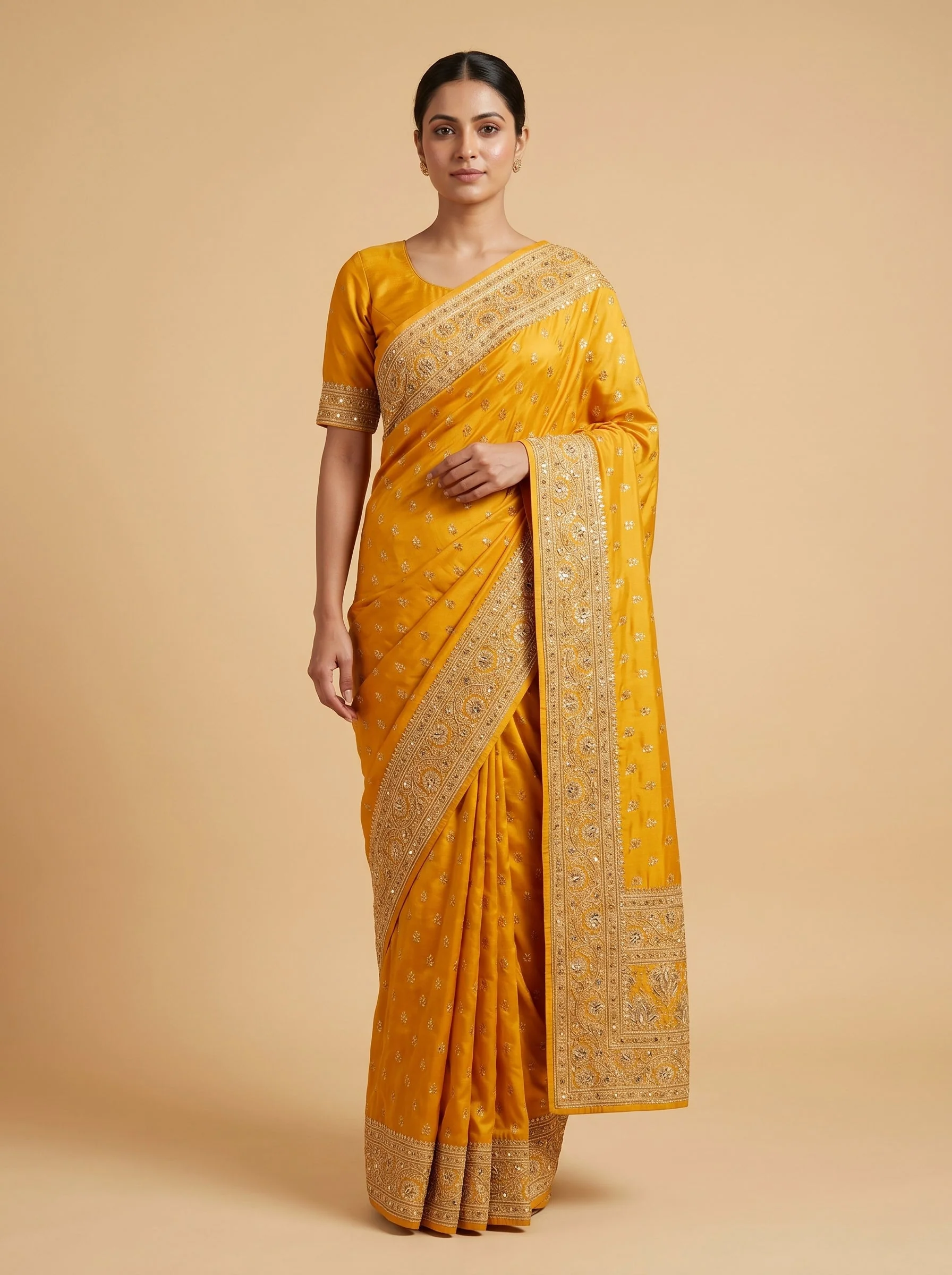 Yellow Golden Radiance Saree